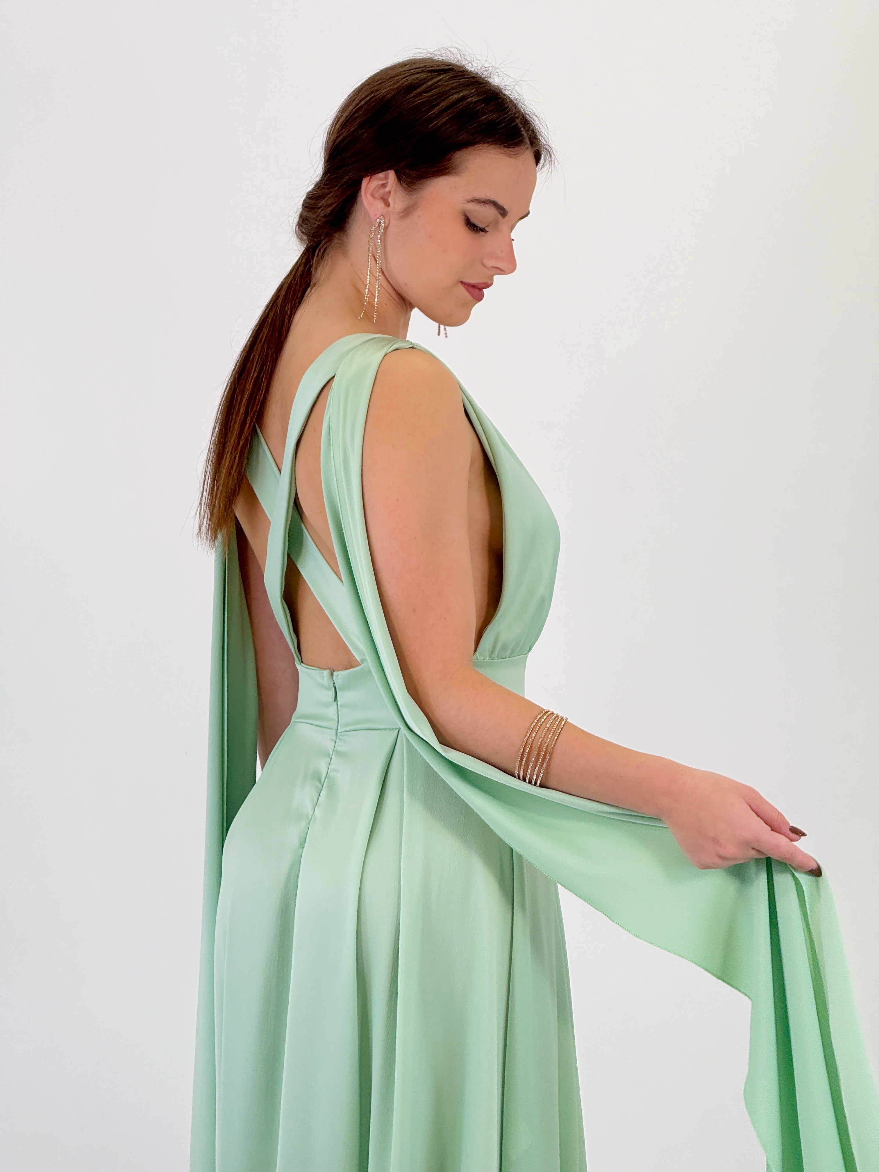 Vestido capa espalda cruzada Jena - Zebra&Maduixa®