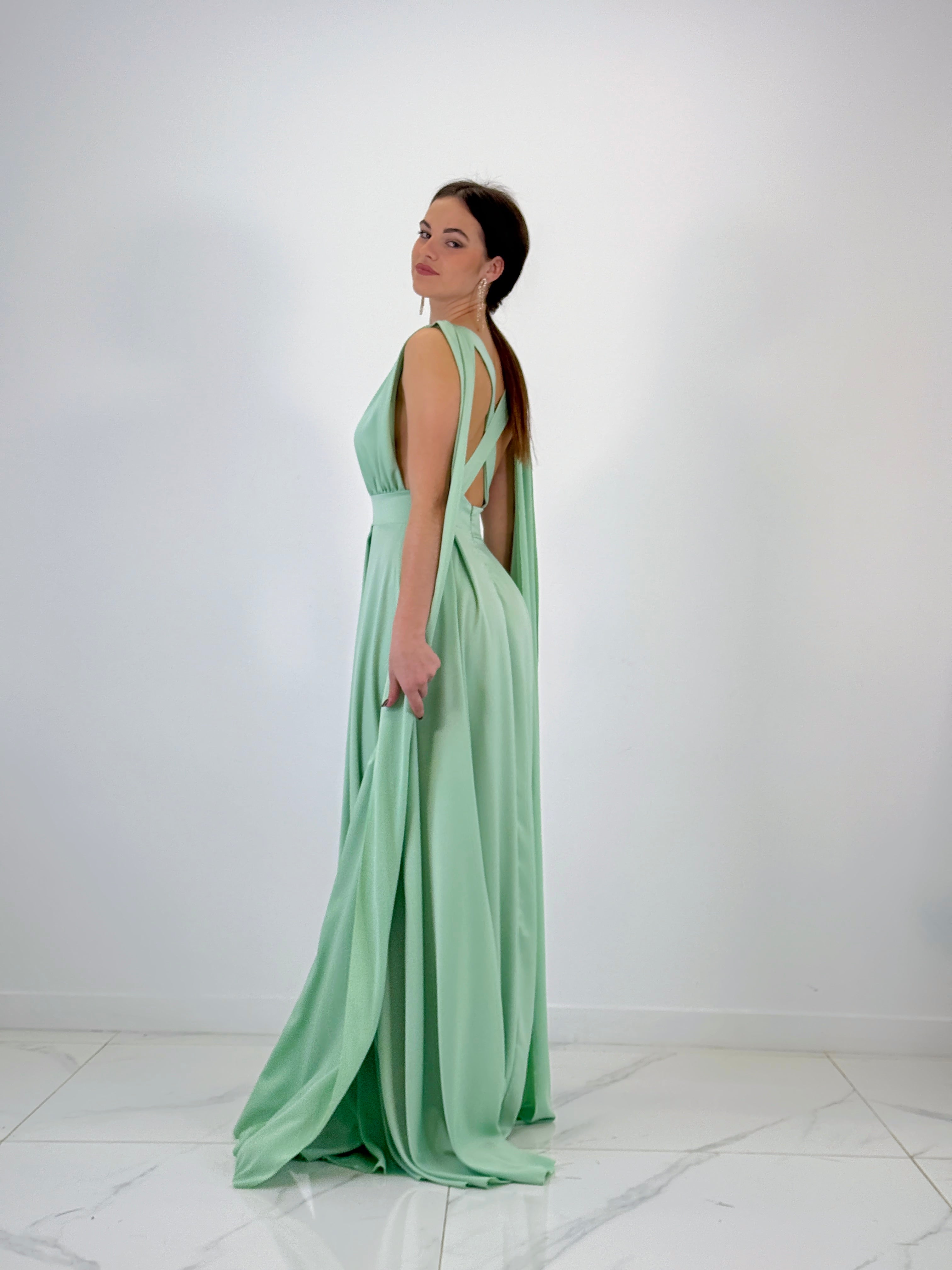 Vestido capa espalda cruzada Jena - Zebra&Maduixa®