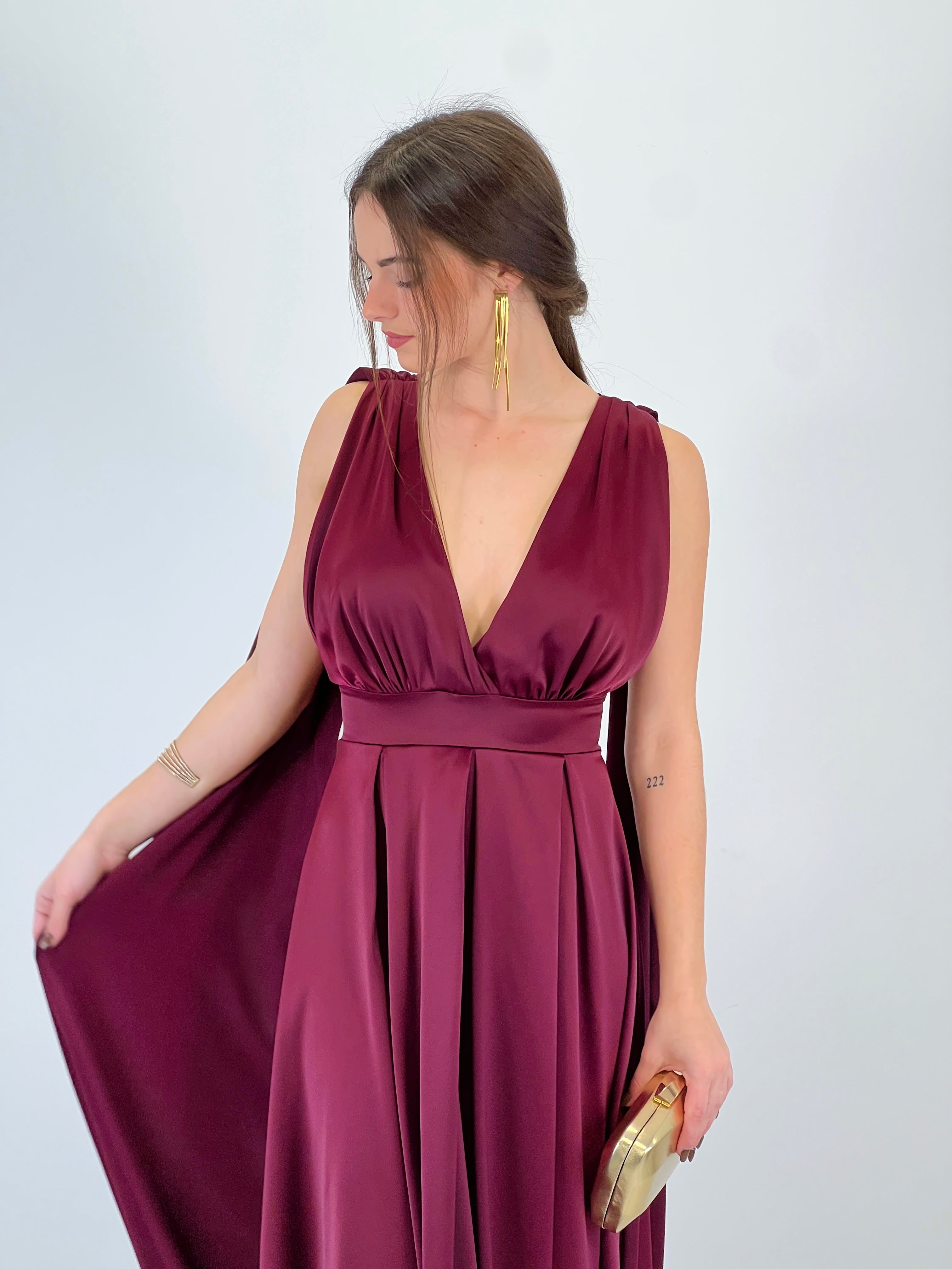 Vestido capa espalda cruzada Jena - Zebra&Maduixa®