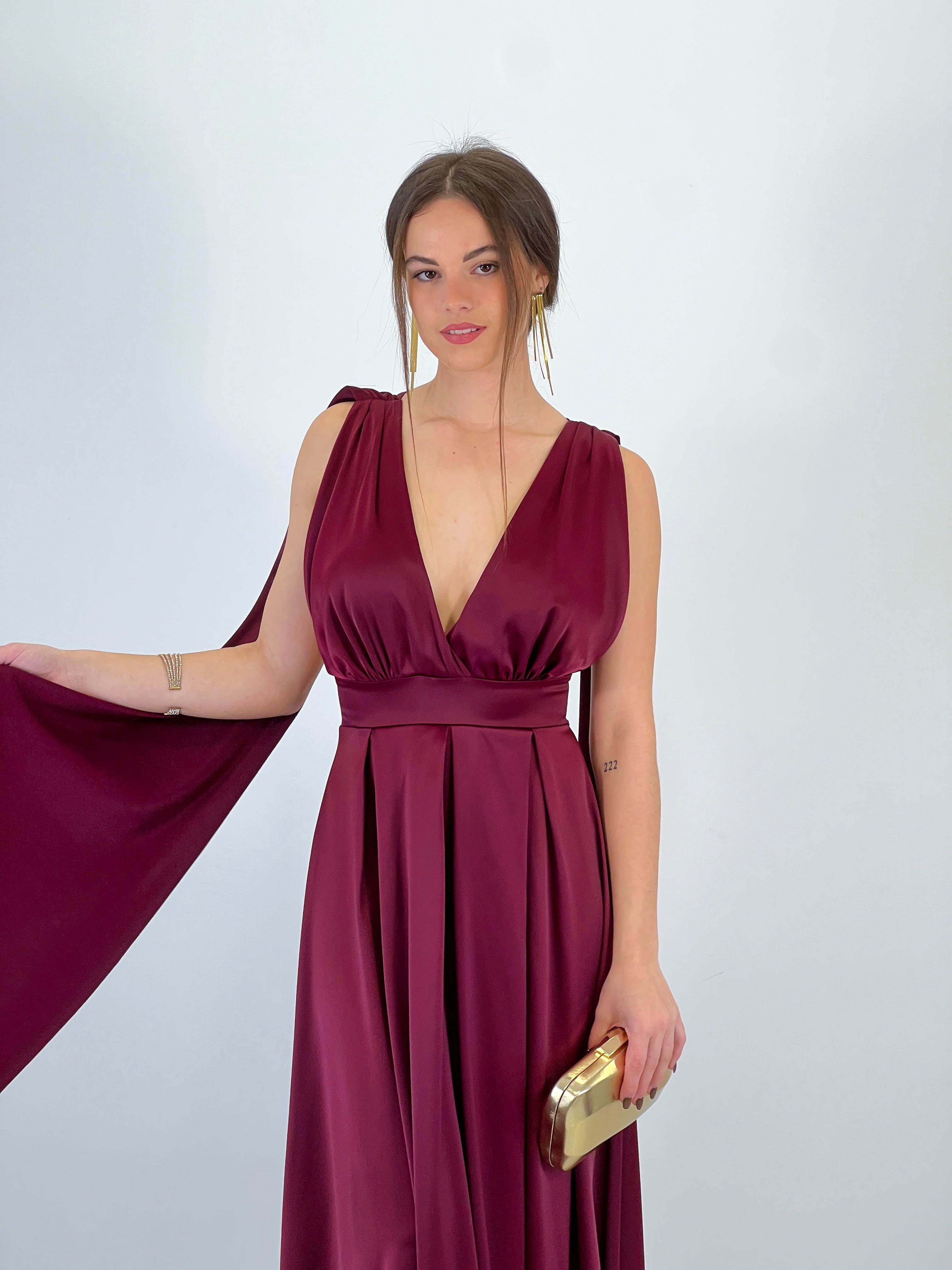 Vestido capa espalda cruzada Jena - Zebra&Maduixa®