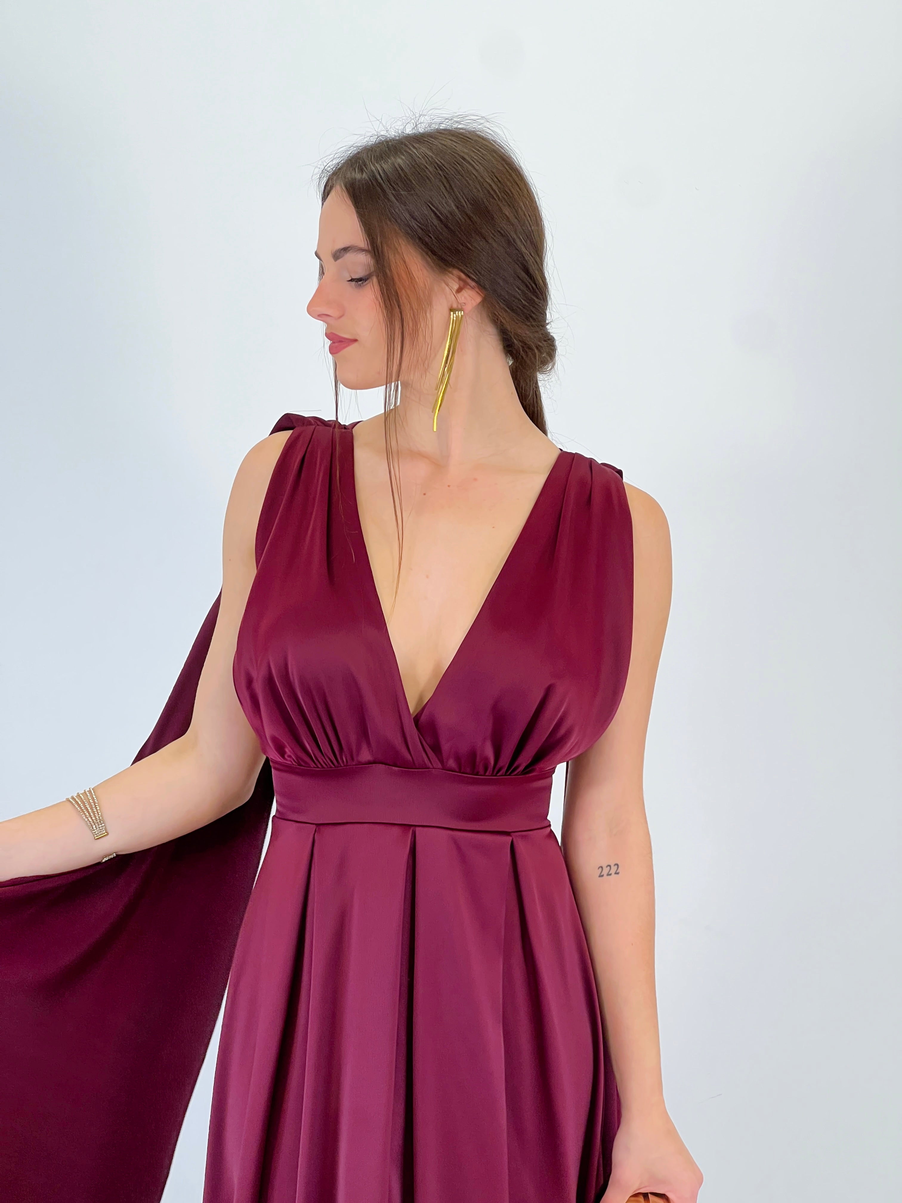 Vestido capa espalda cruzada Jena - Zebra&Maduixa®