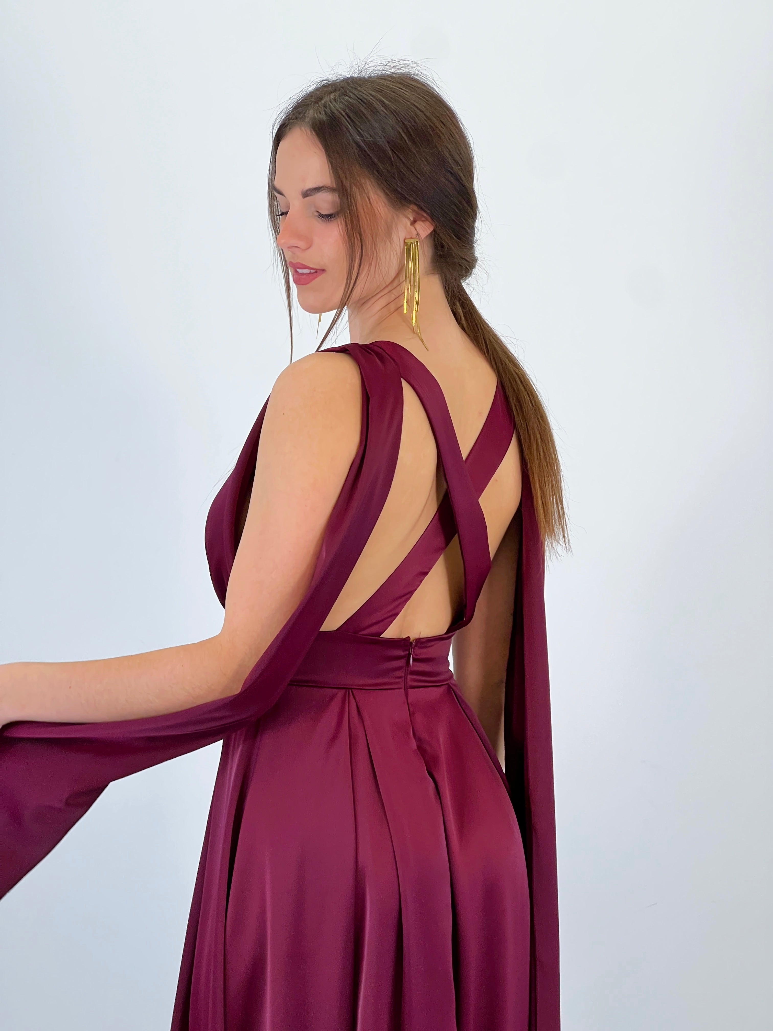 Vestido capa espalda cruzada Jena - Zebra&Maduixa®