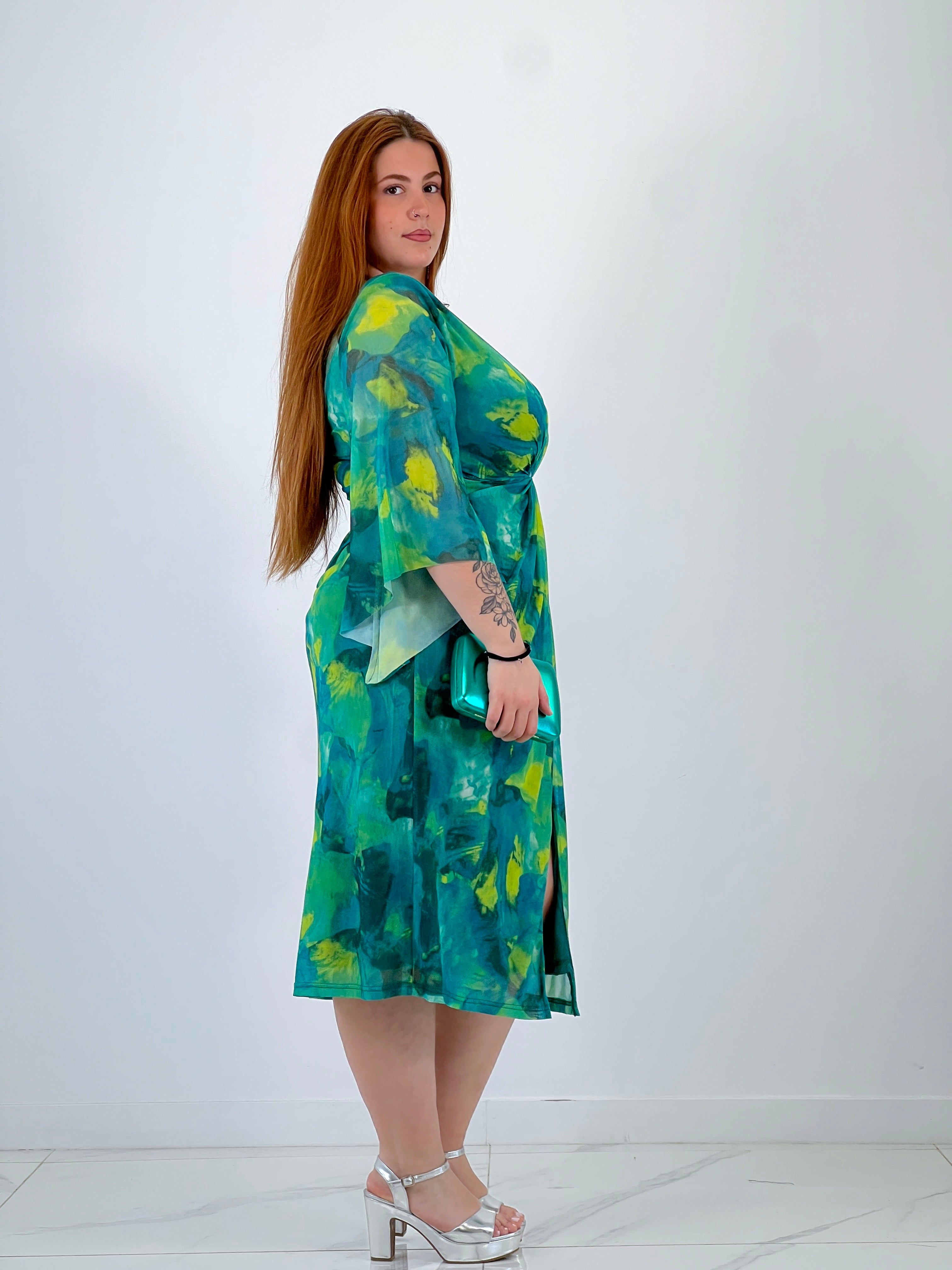 Vestido midi estampado nudo Jimena - Zebra&Maduixa®