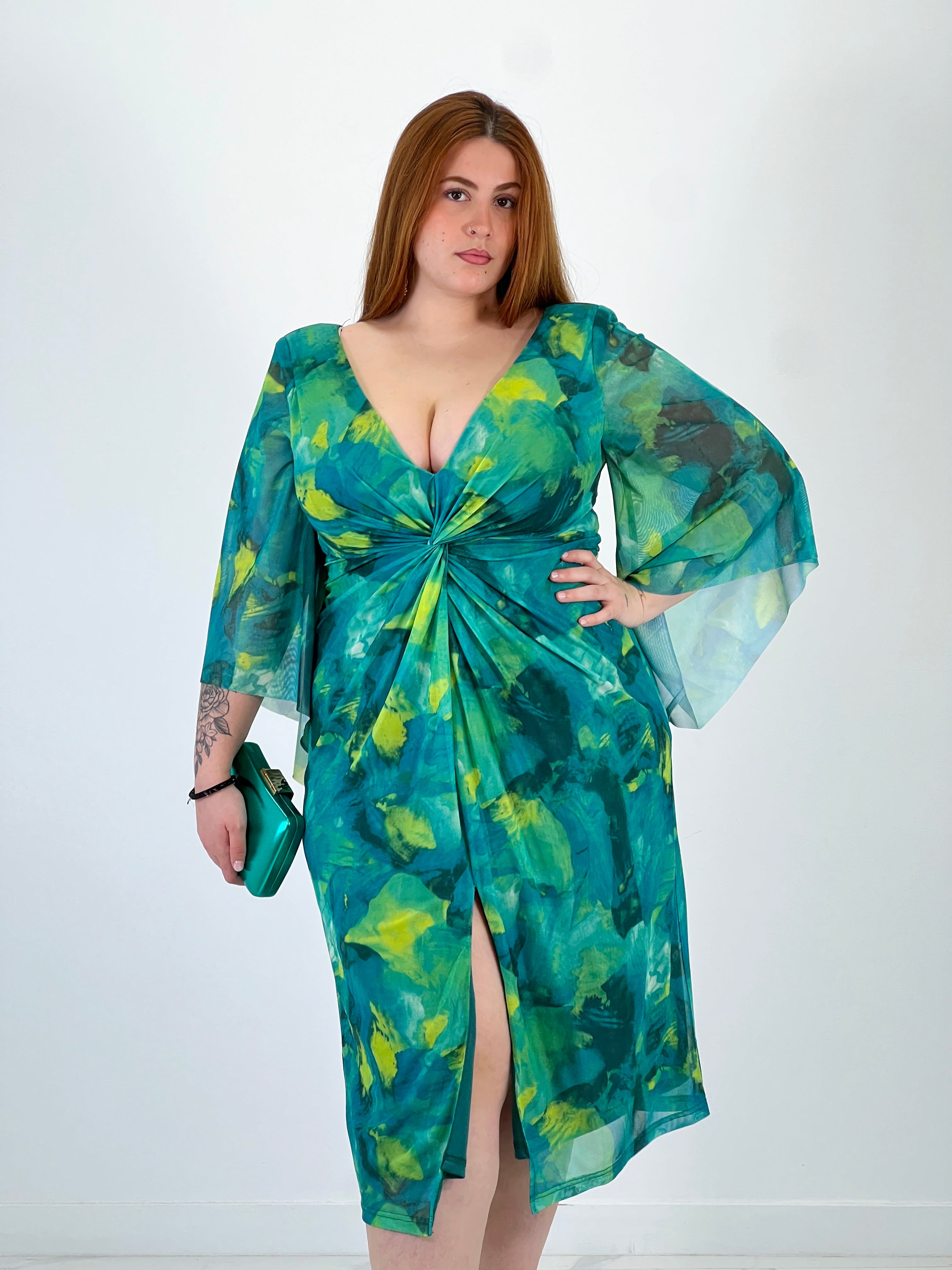 Vestido midi estampado nudo Jimena - Zebra&Maduixa®