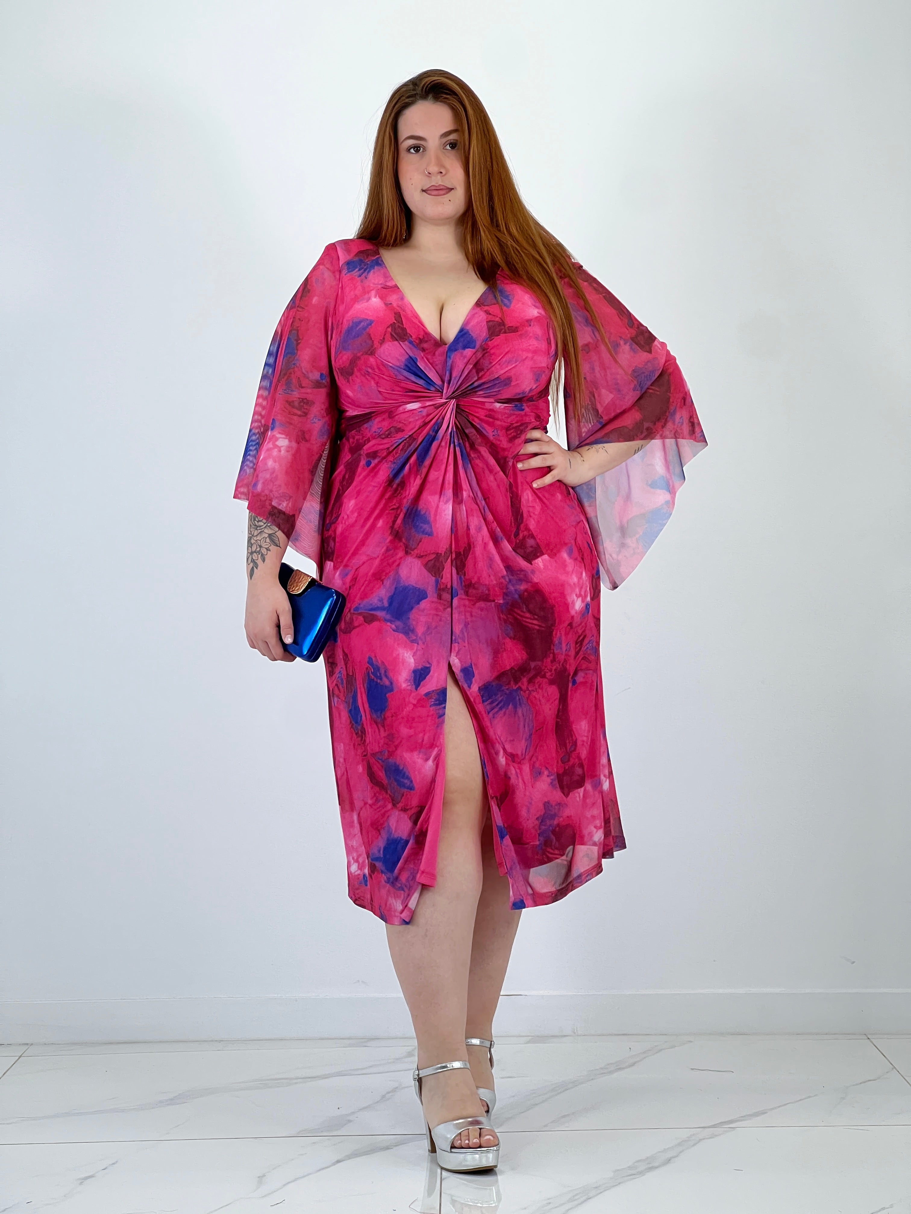 Vestido midi estampado nudo Jimena - Zebra&Maduixa®