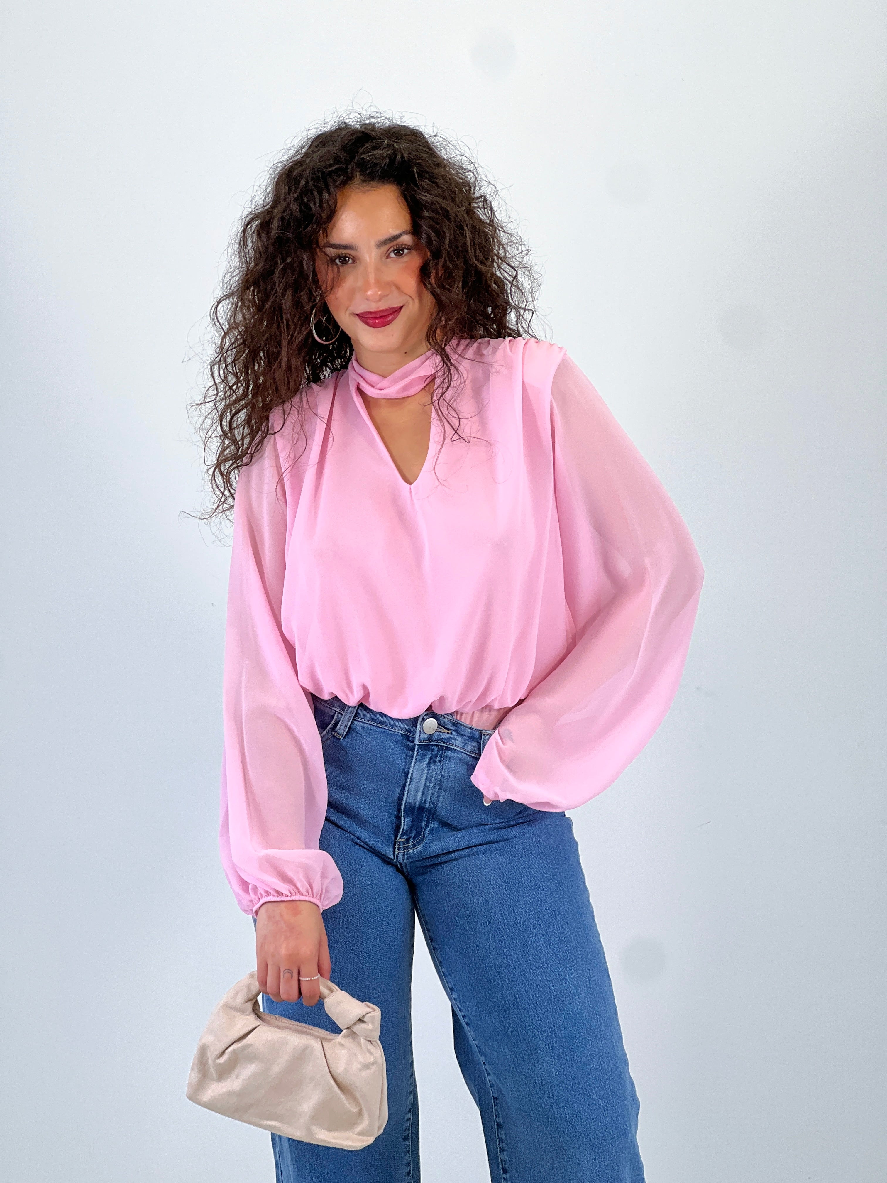 Body gasa escote chocker