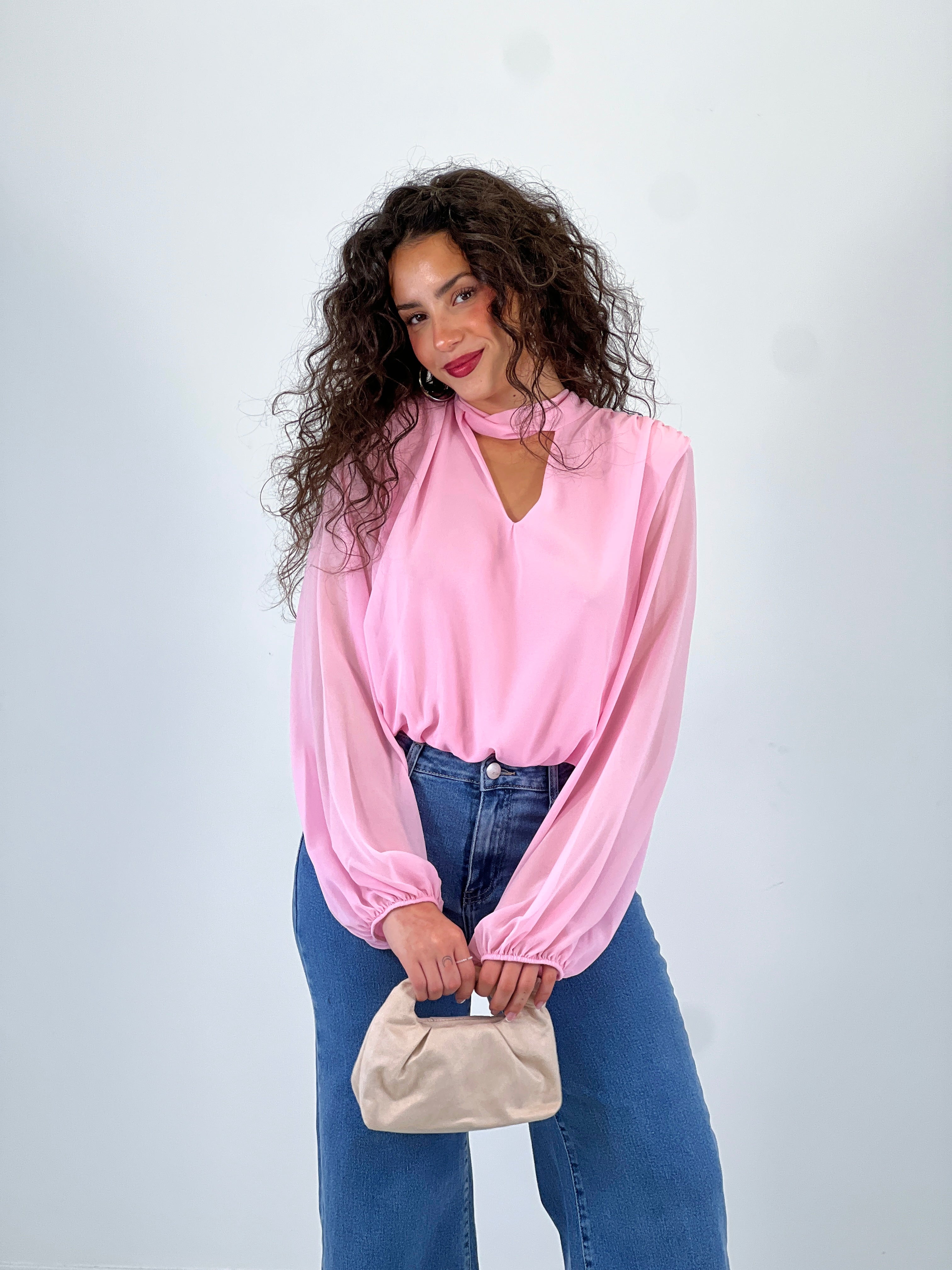 Body gasa escote chocker