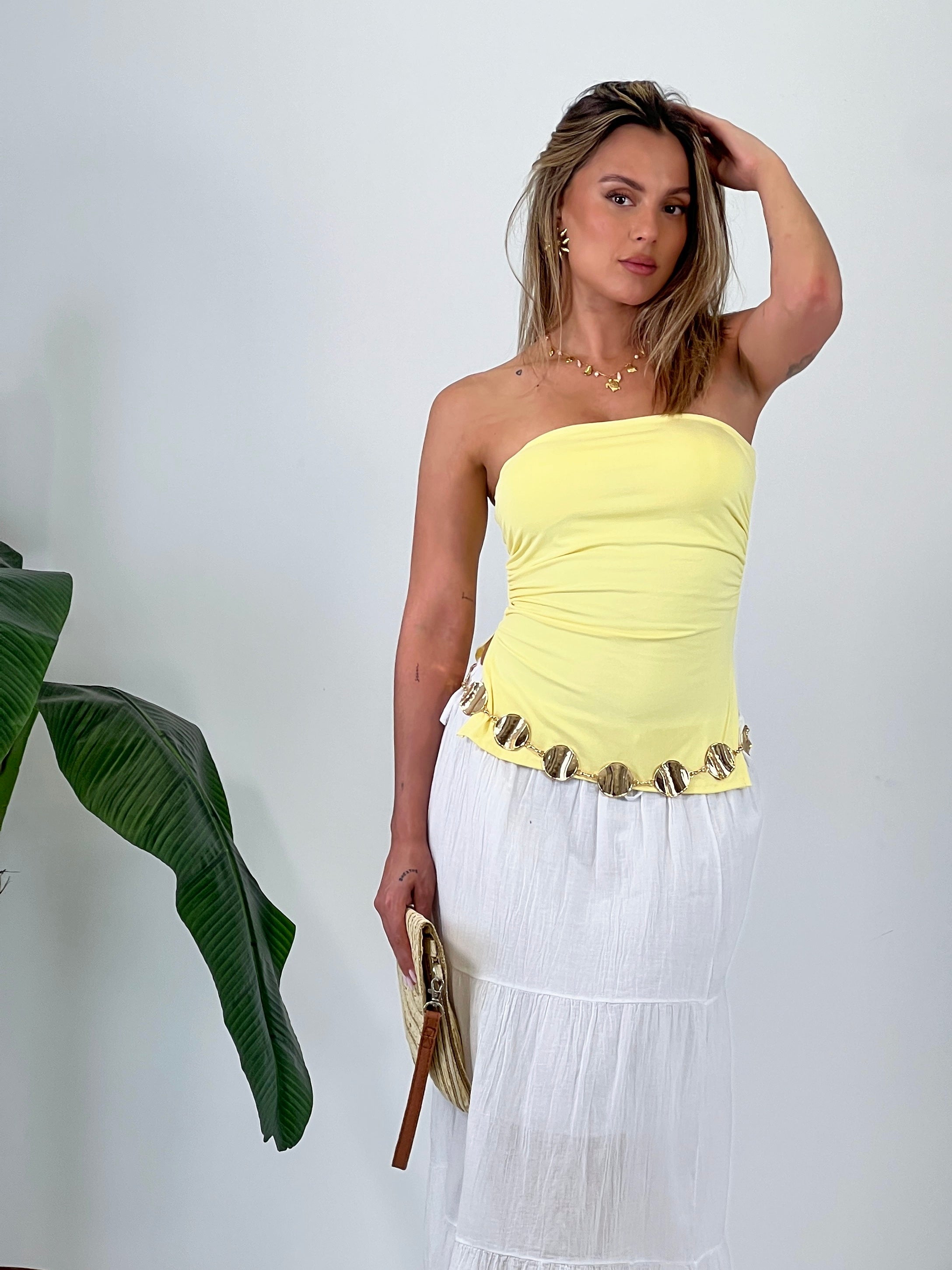 Cinturón metálico círculos