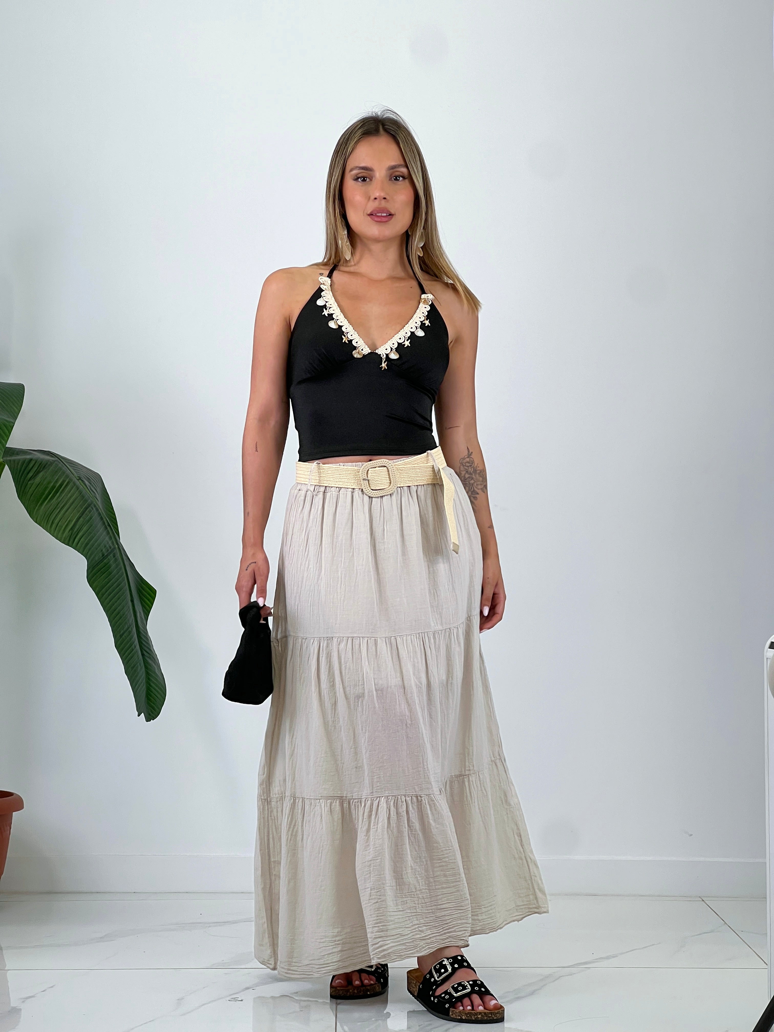 Top with lace-up shells