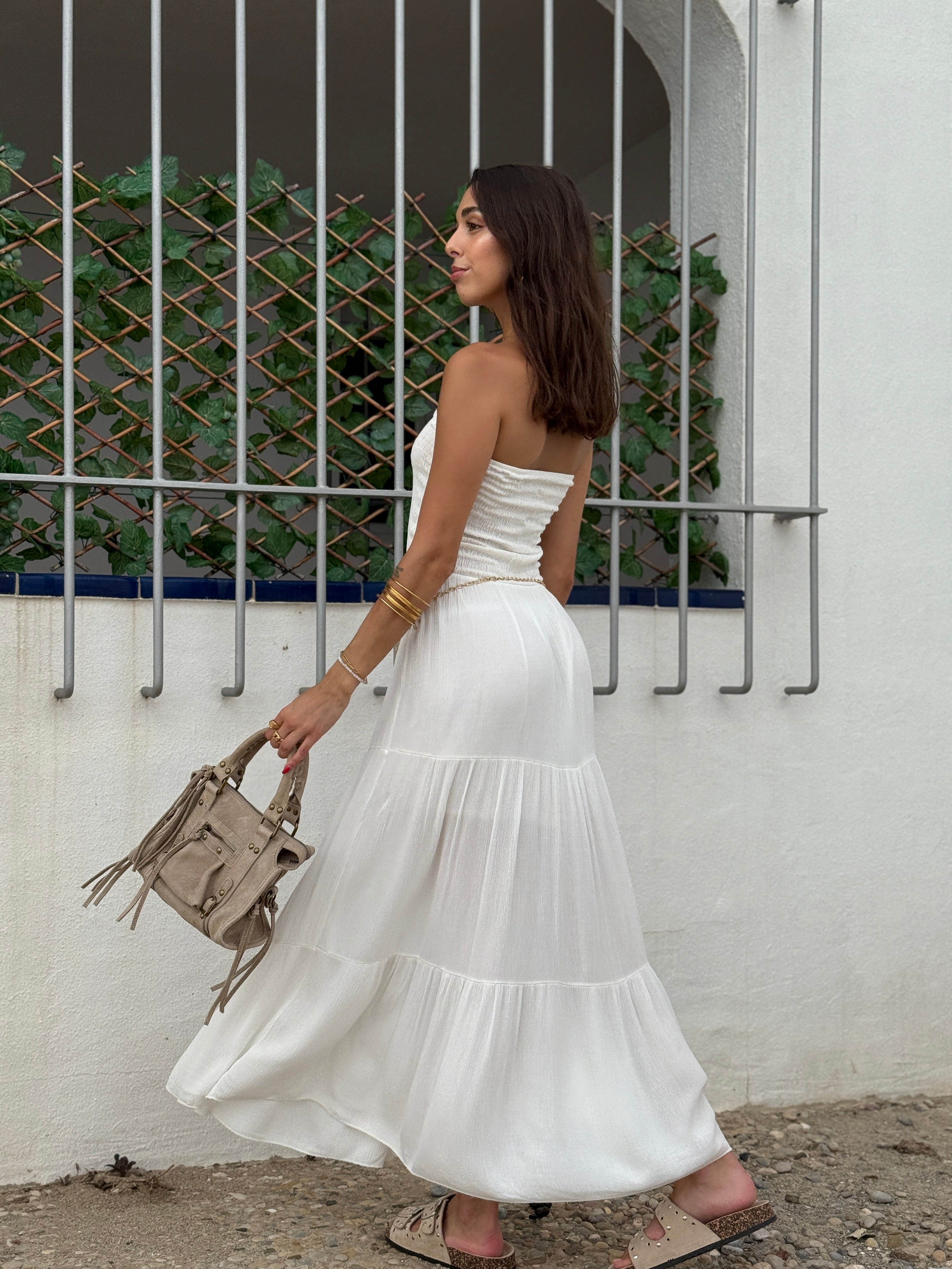 Strapless rubber dress