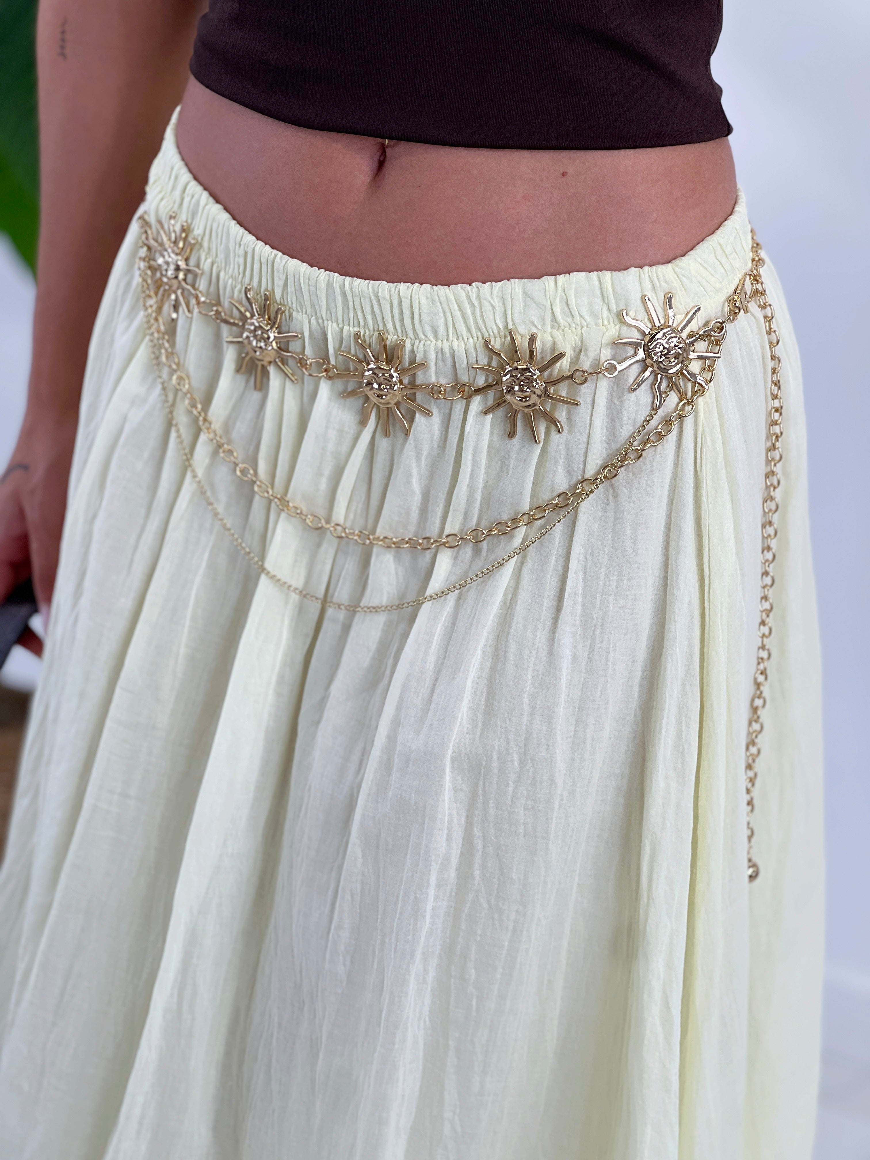 Cinturón metálico sol