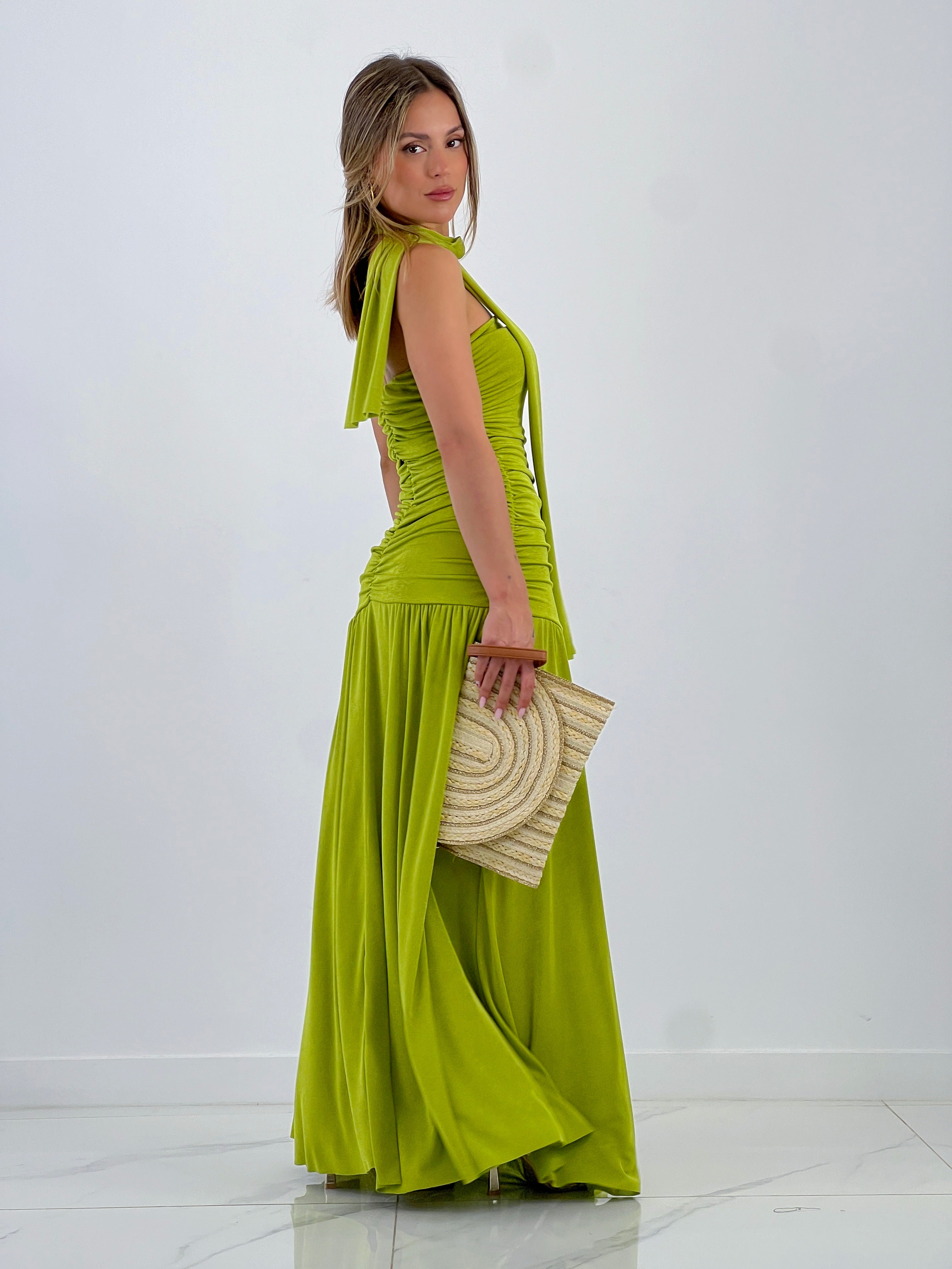 Vestido volantes fular Marina