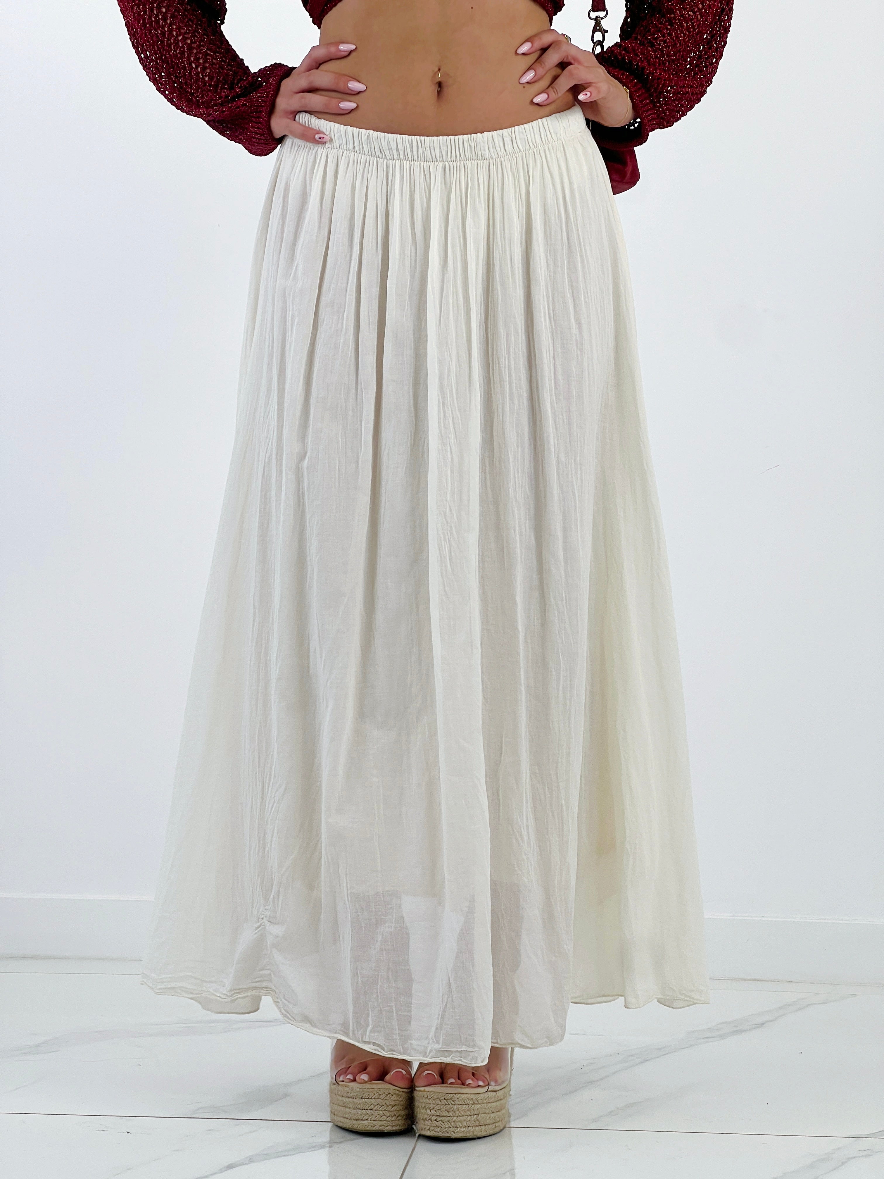 Falda llarga arrugada