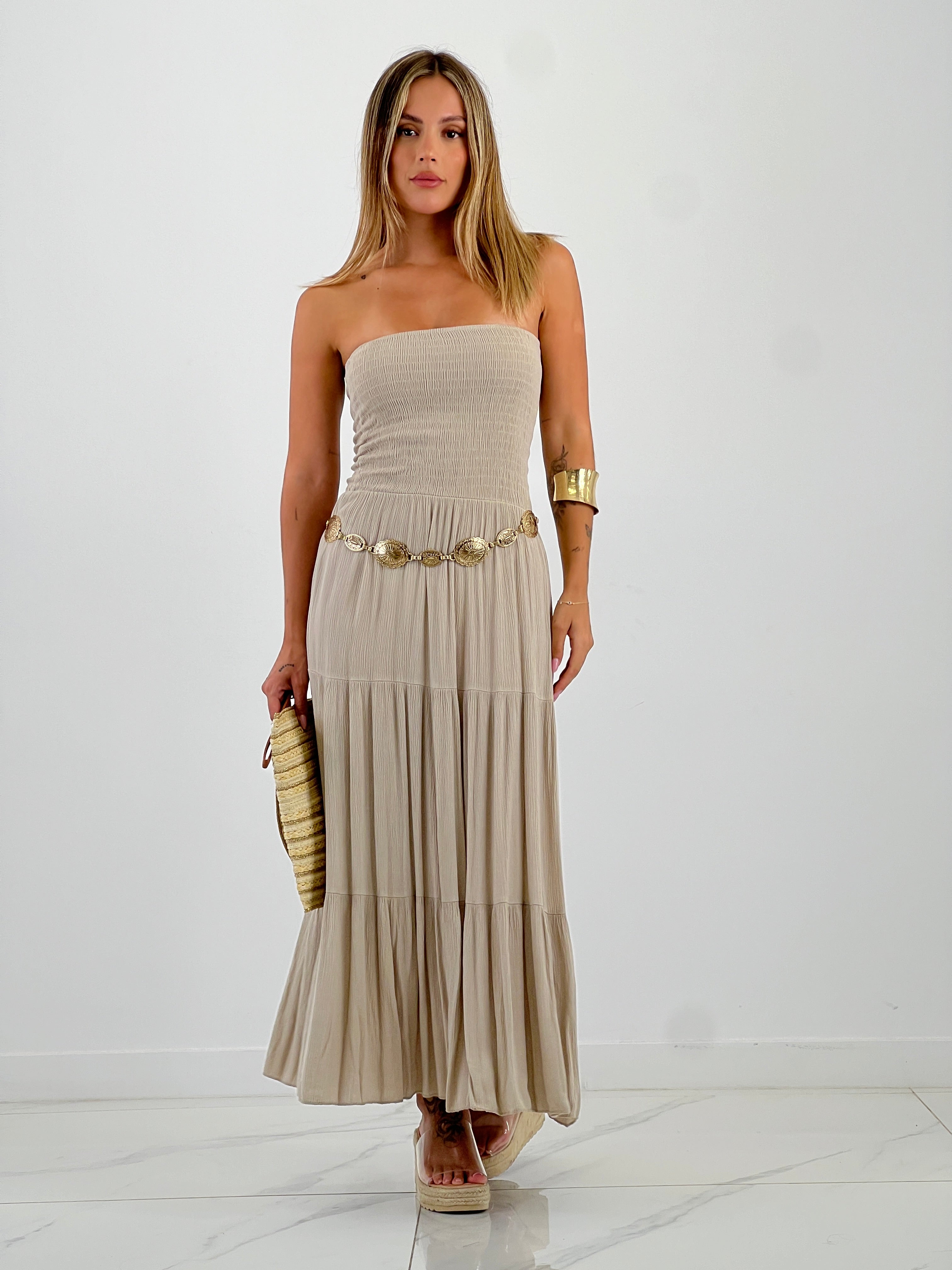 Strapless rubber dress