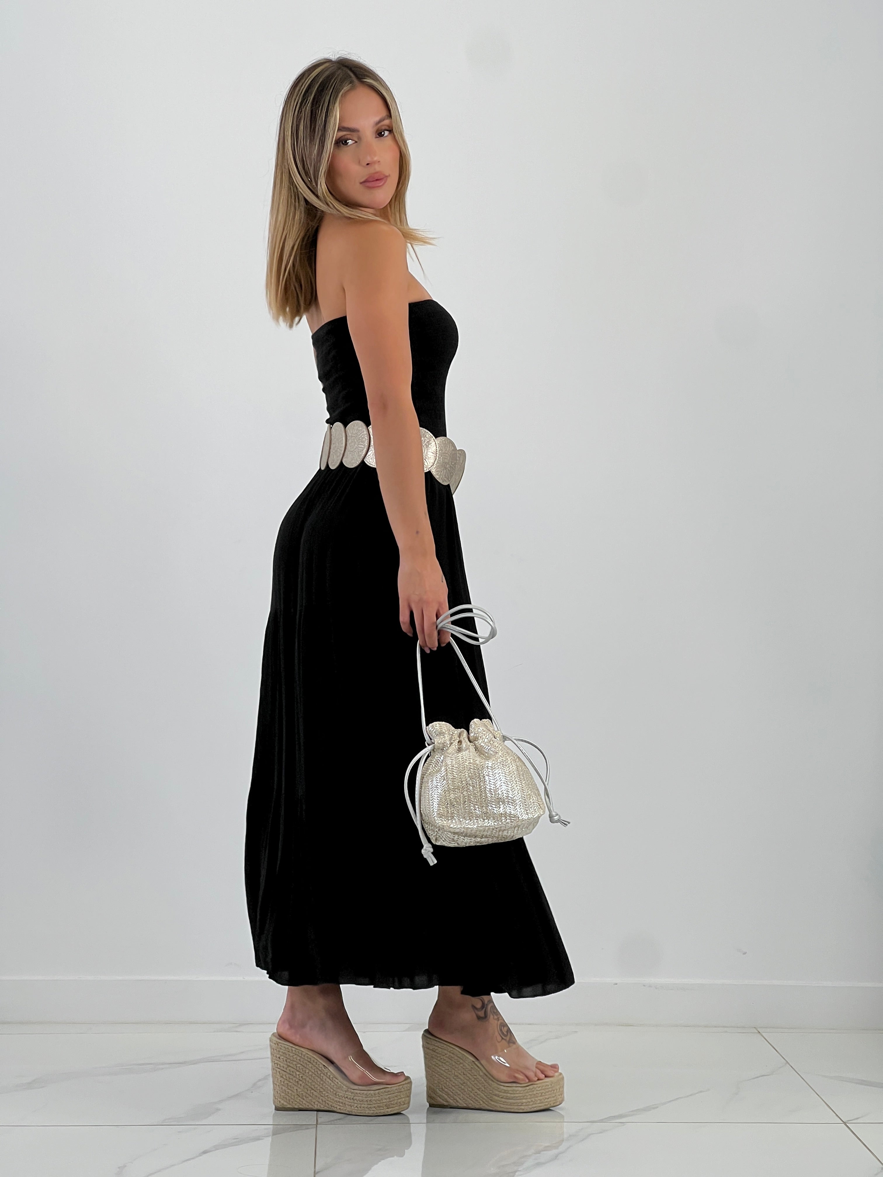 Strapless rubber dress