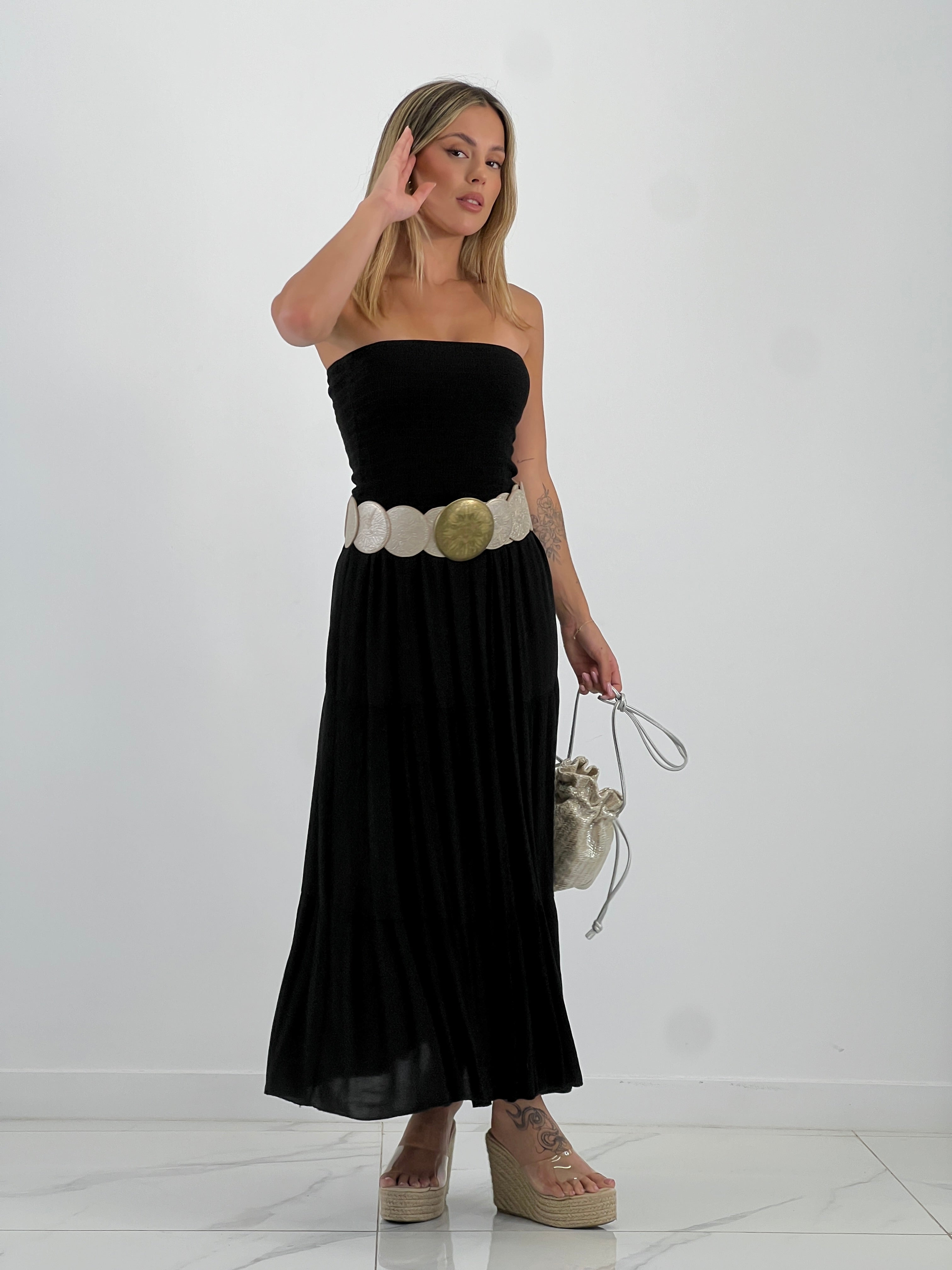 Strapless rubber dress