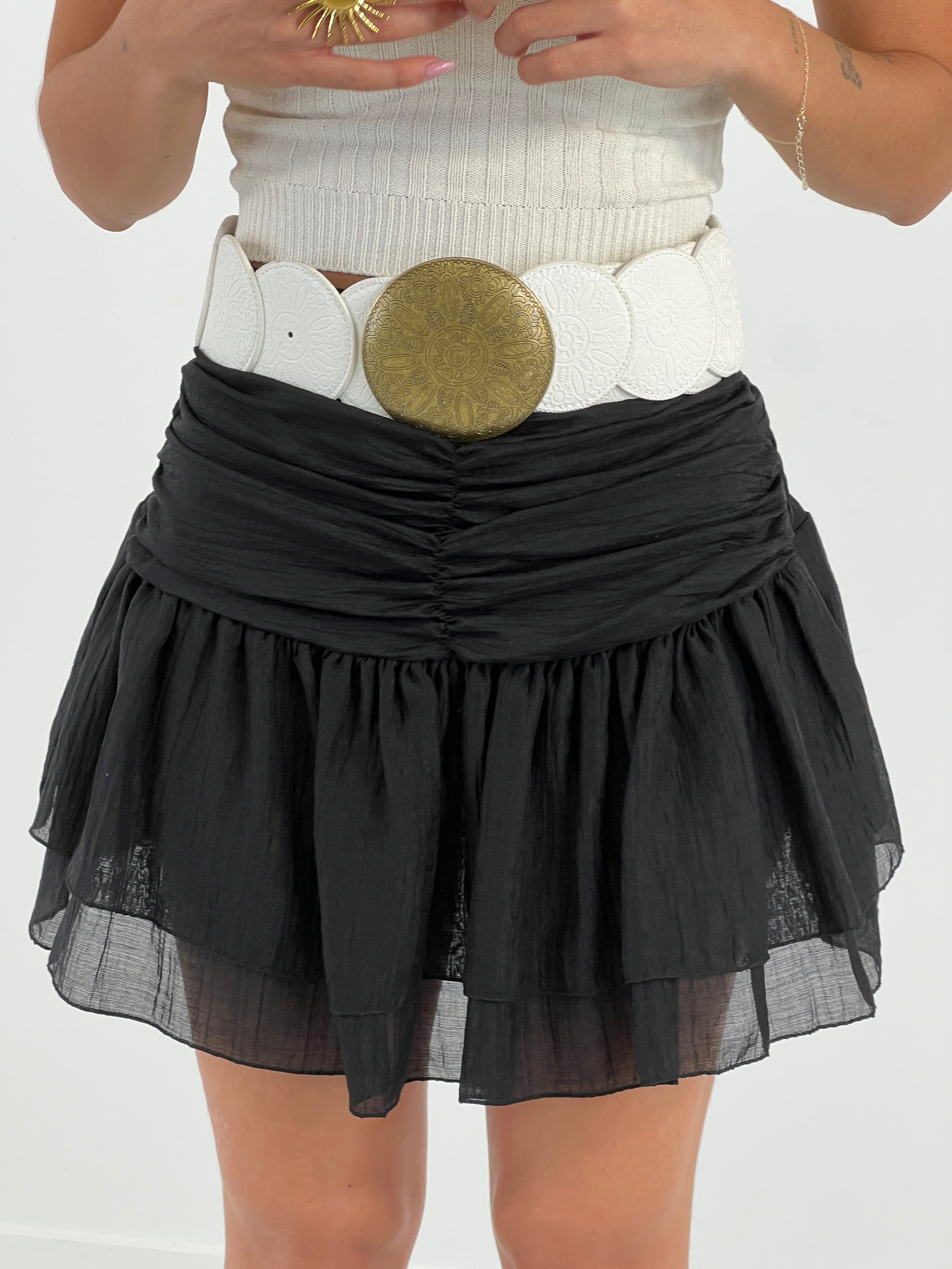 Faldilla frunzida amb volants de tul