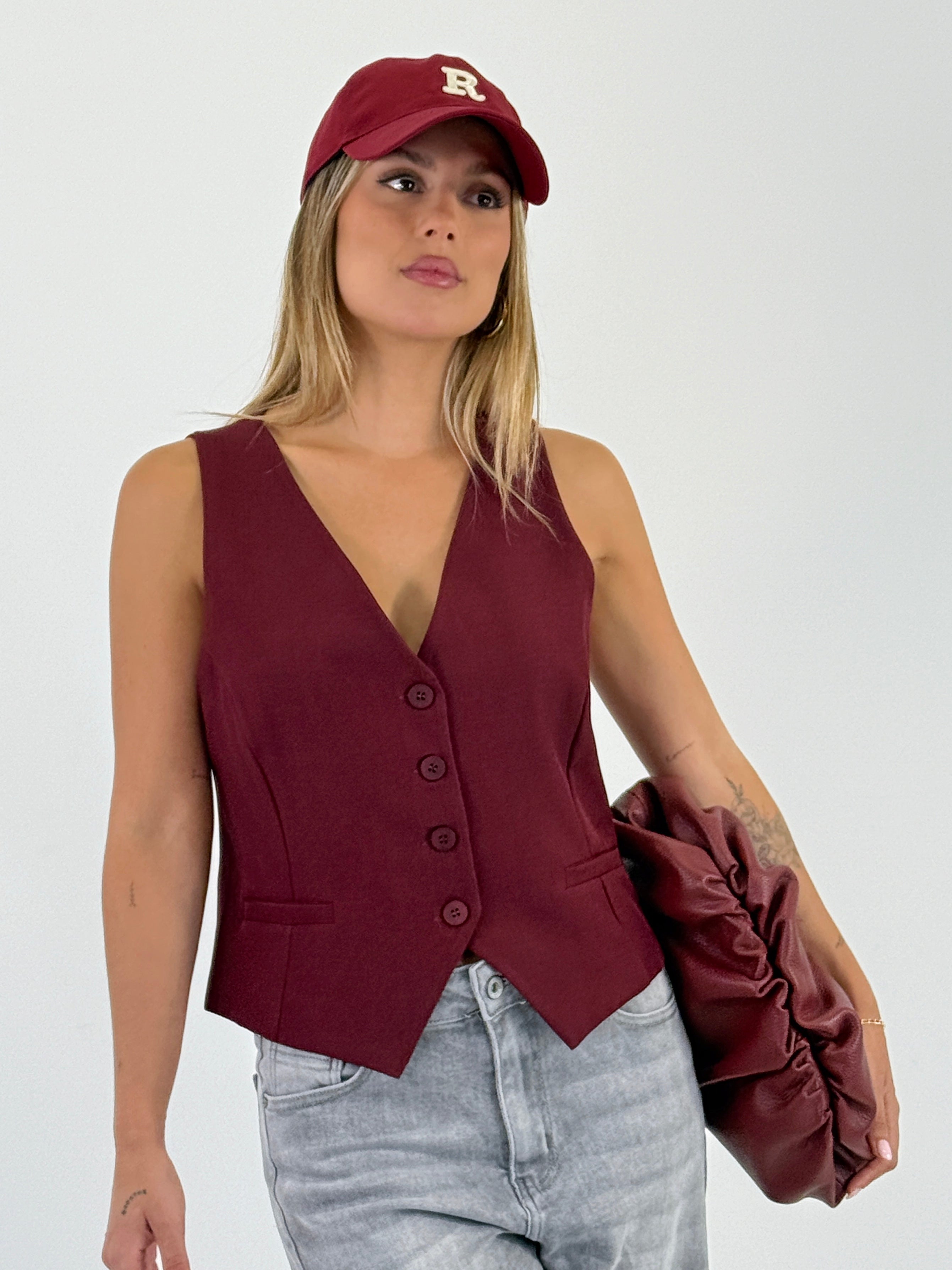 Wrinkled effect leather handbag