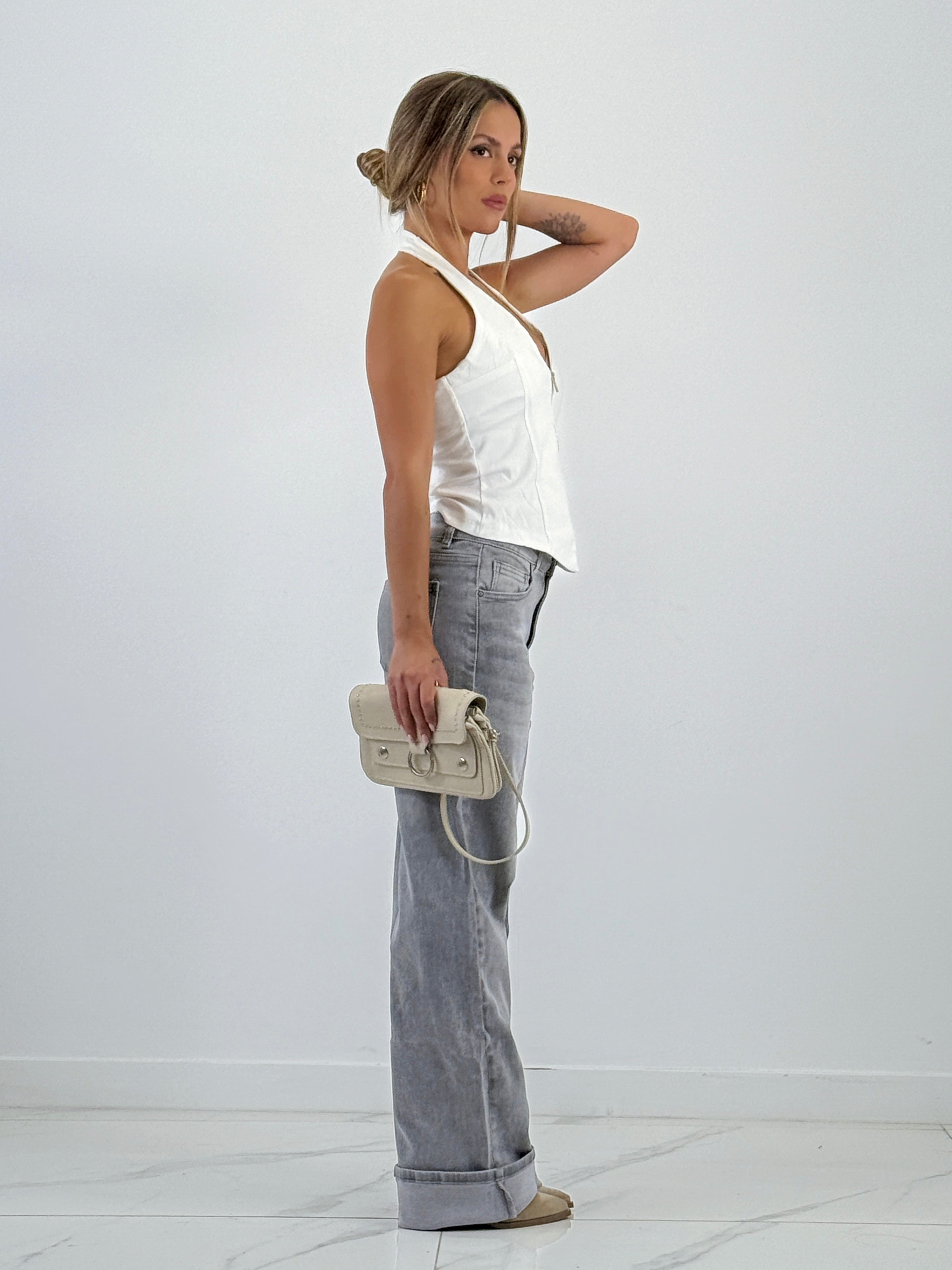 Top chaleco cremallera