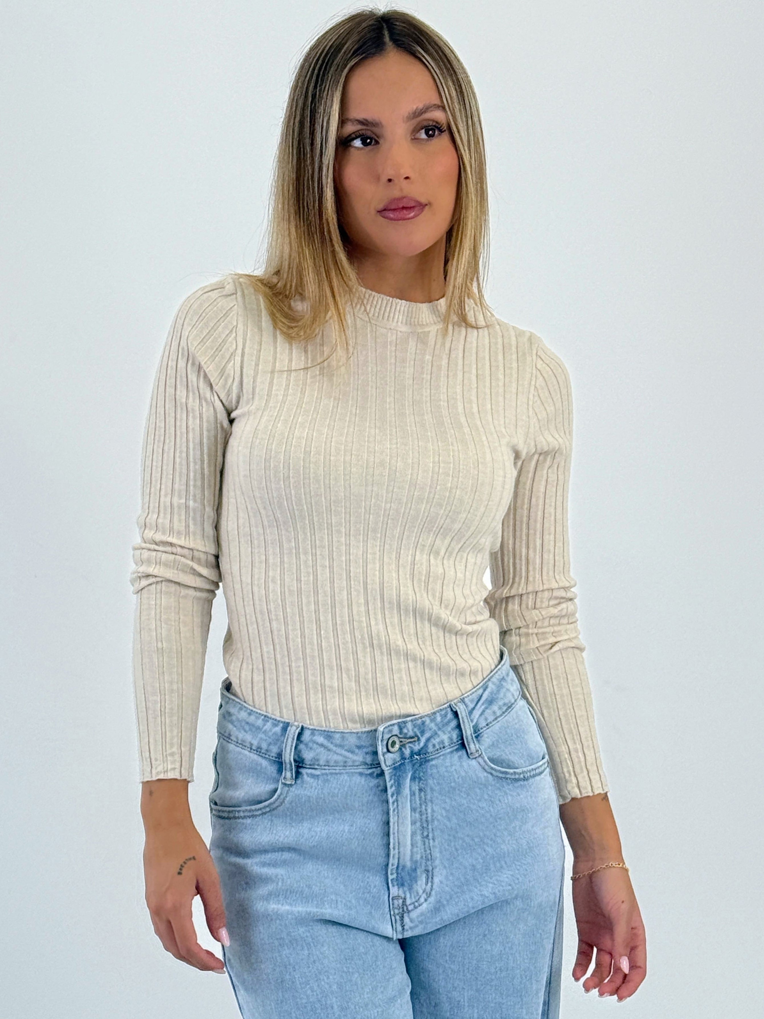 Jersey canalé cuello redondo - Zebra&Maduixa®