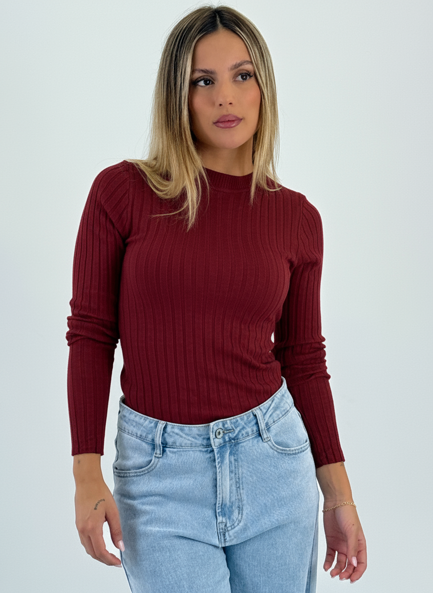 Jersey canalé cuello redondo - Zebra&Maduixa®