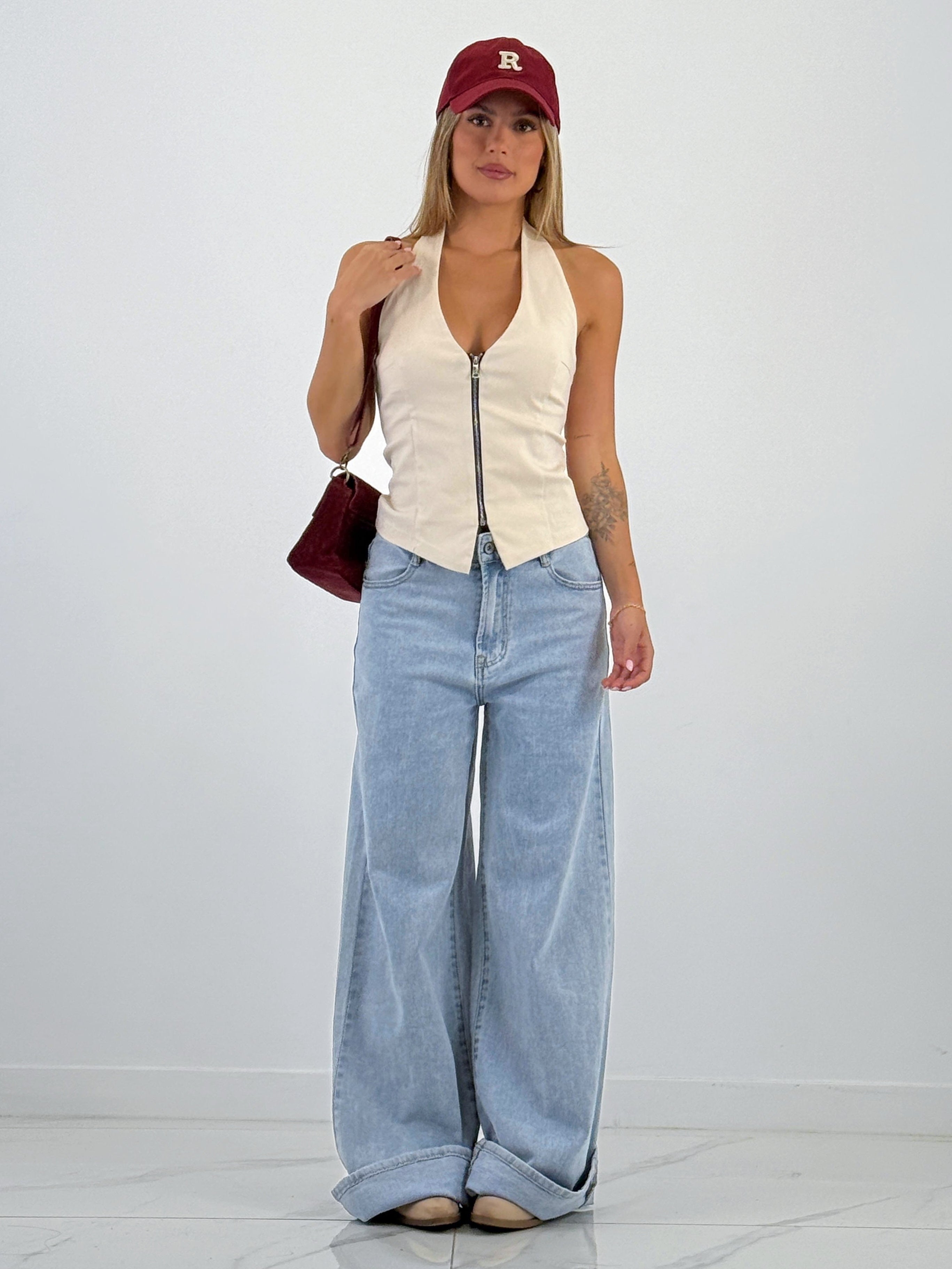 Jeans denim wide leg - Zebra&Maduixa®