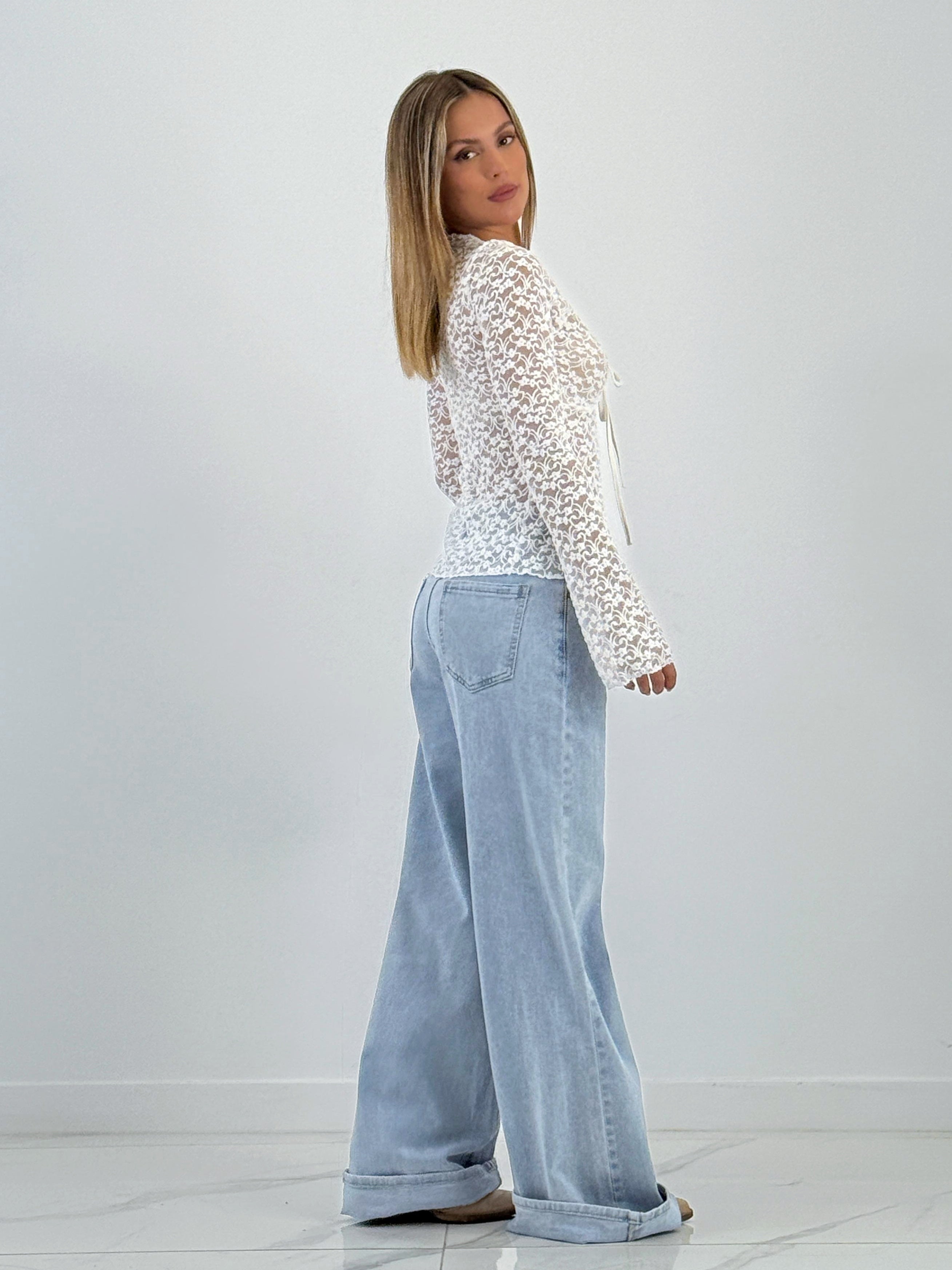 Camisa lazada encaje terciopelo - Zebra&Maduixa®