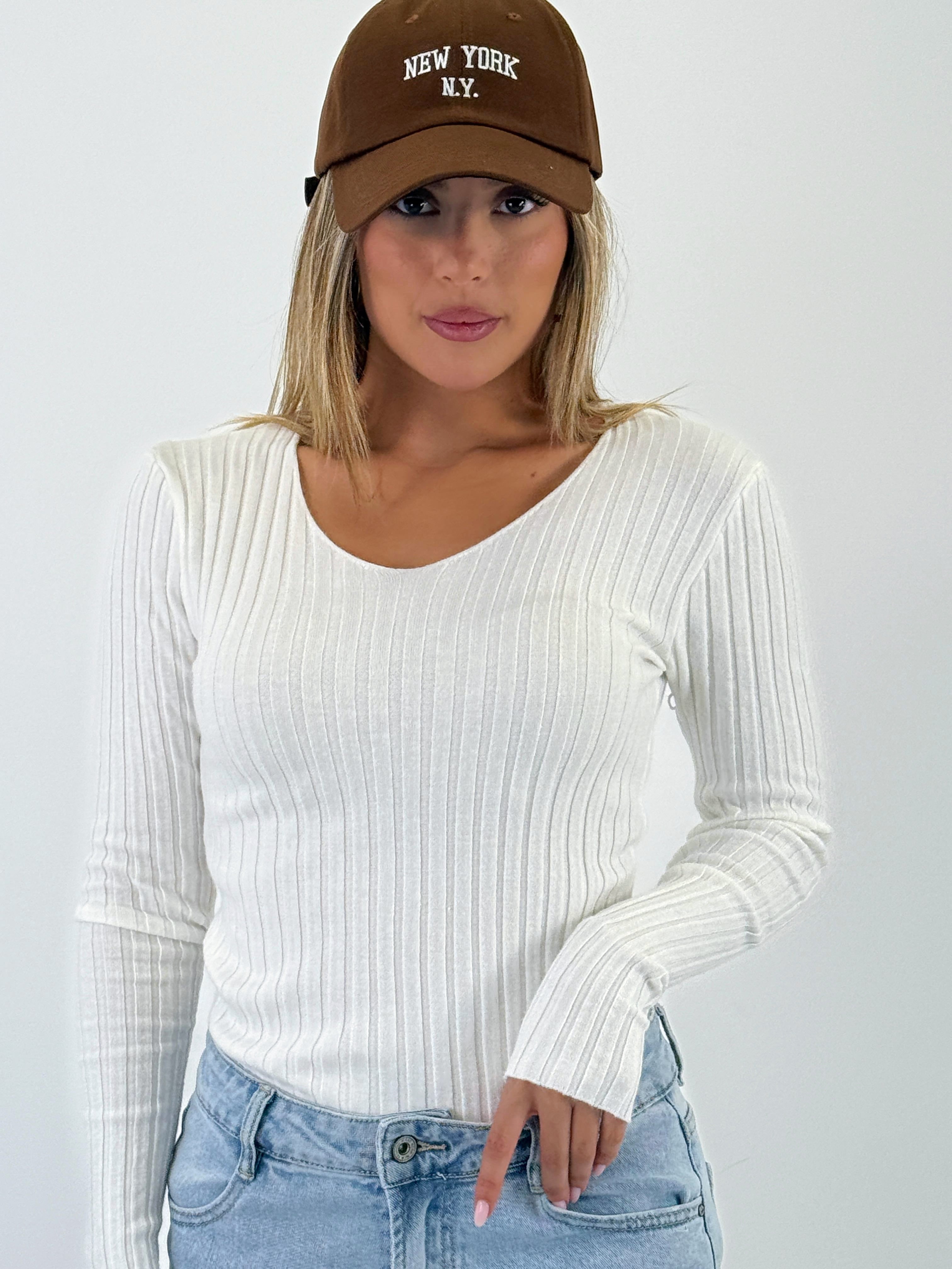 Jersey canalé cuello pico - Zebra&Maduixa®