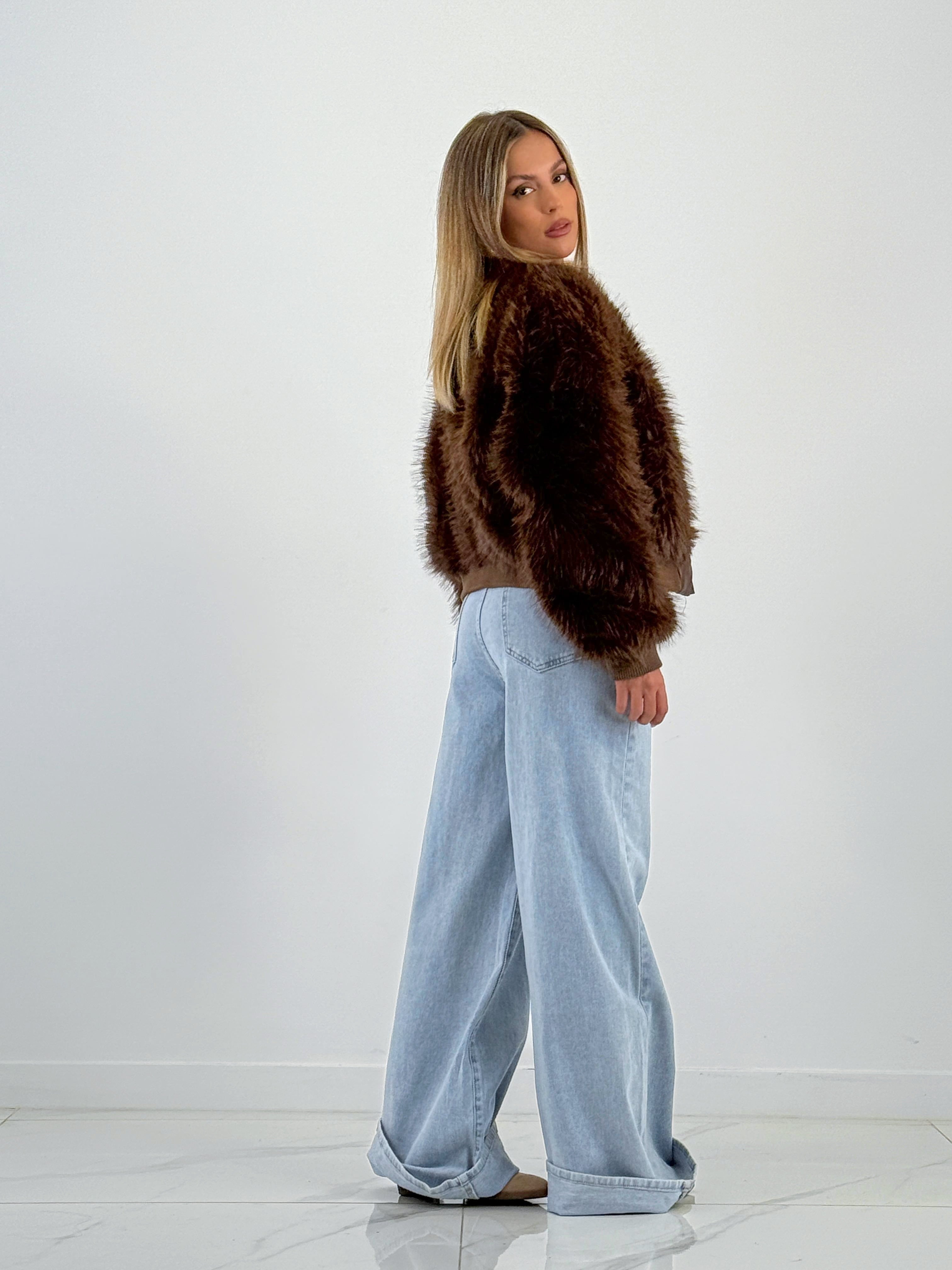 Chaqueta bomber efecto pelo