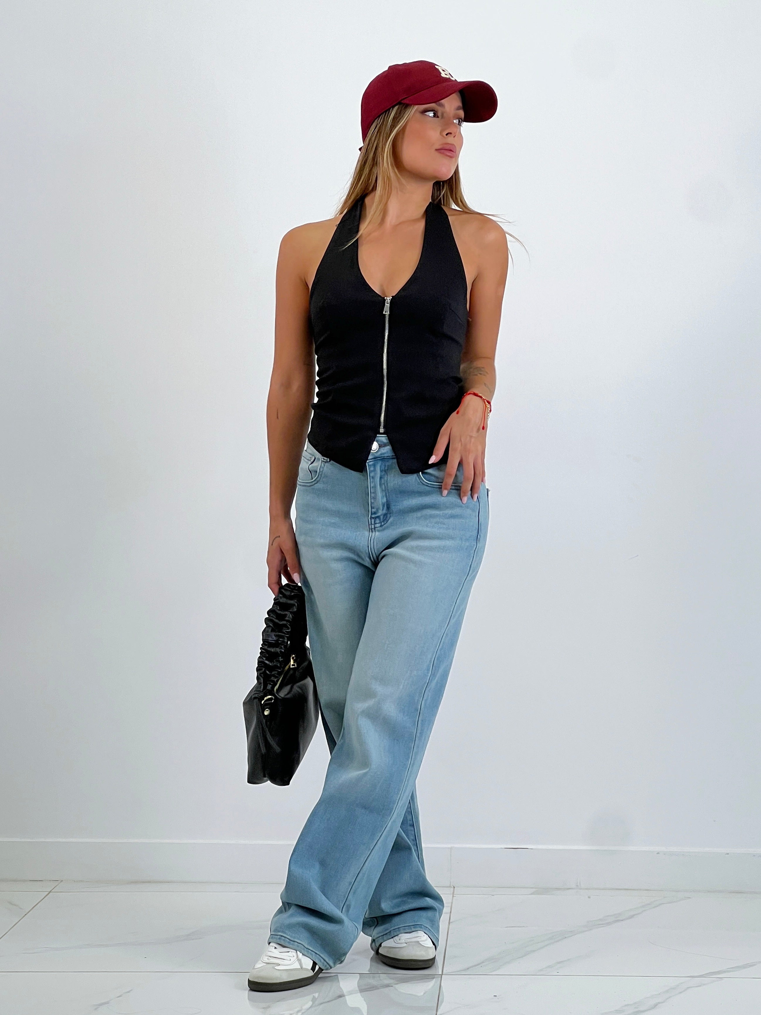 Top chaleco cremallera