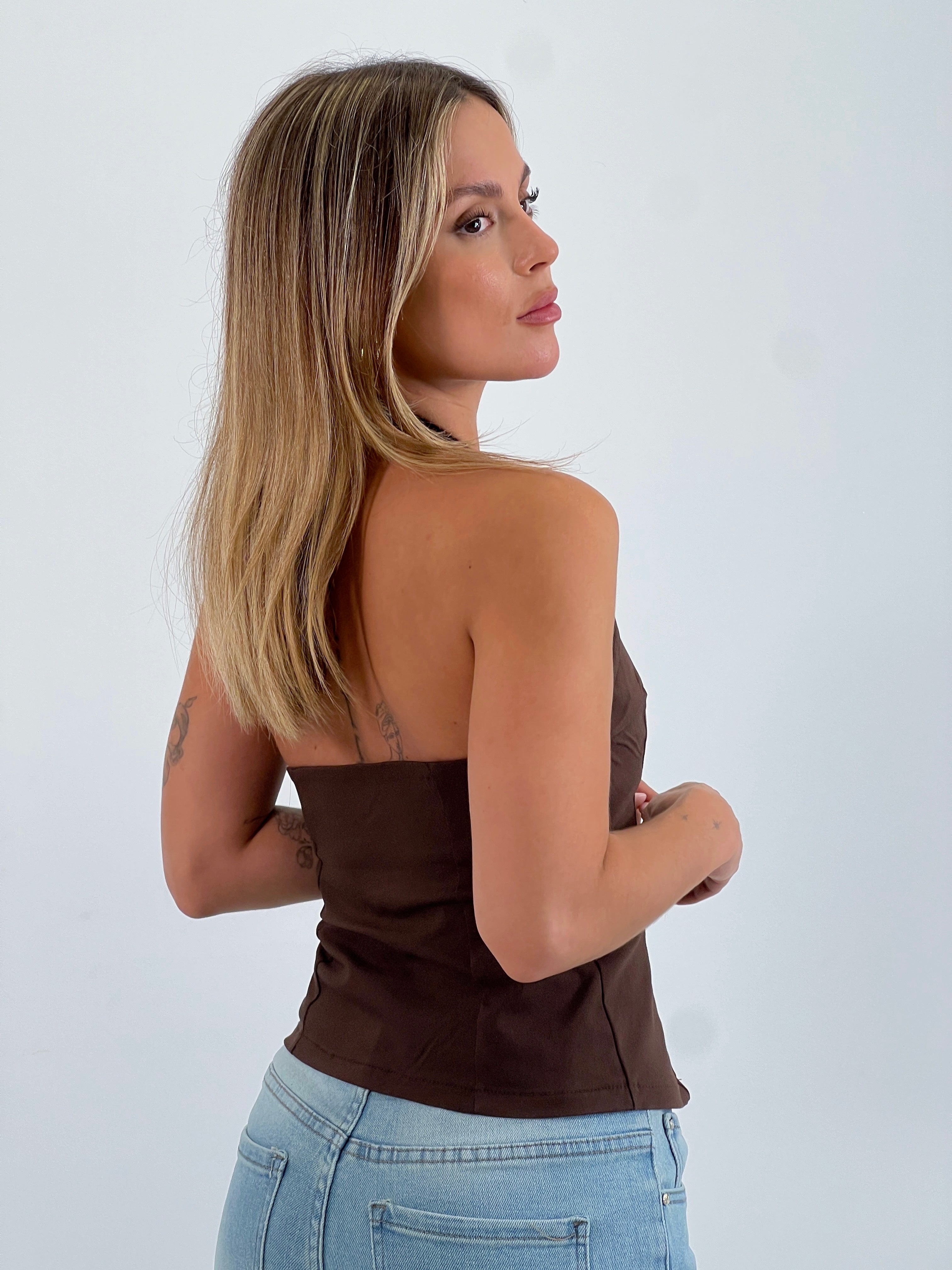 Top chaleco cremallera