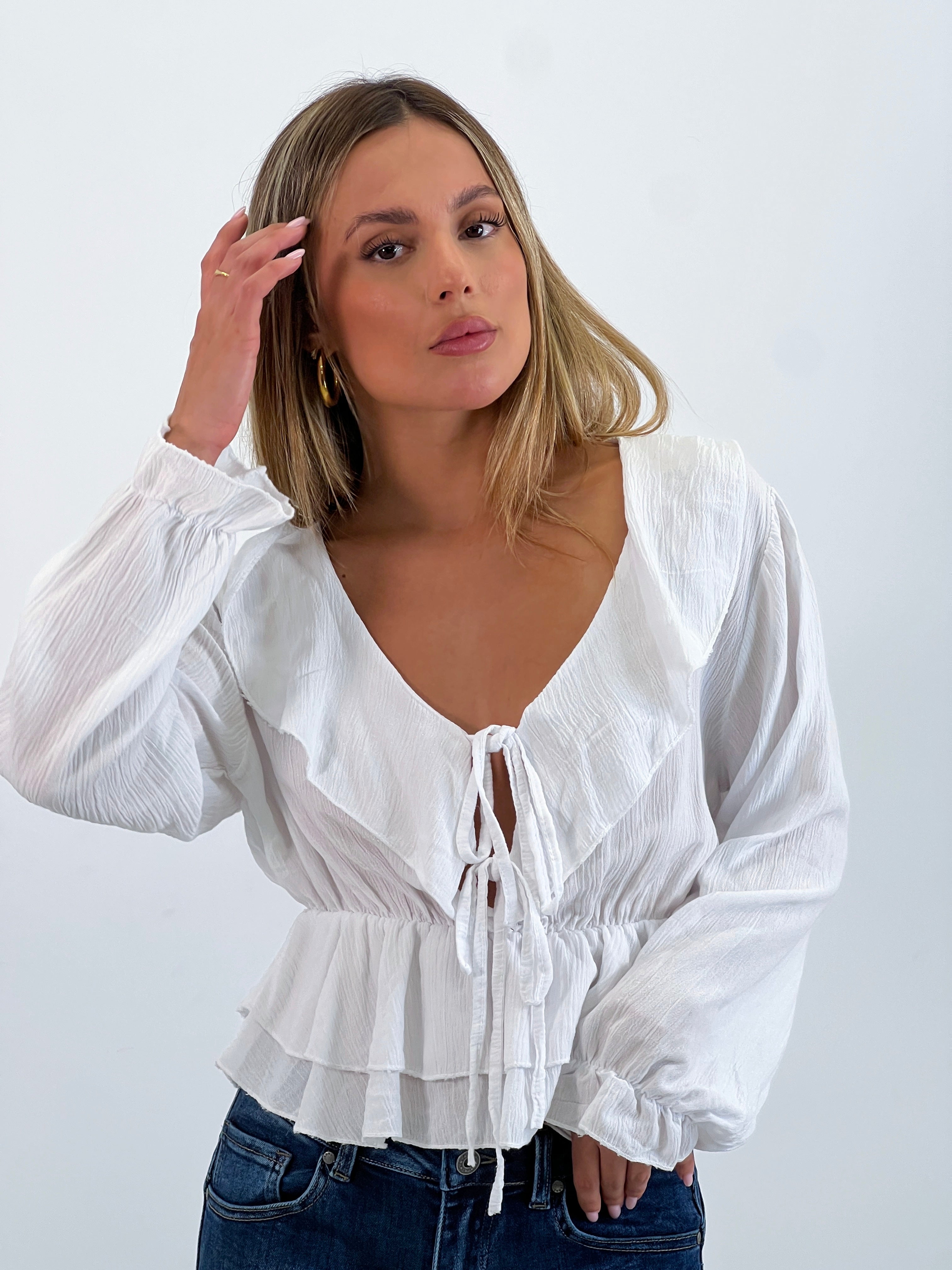 Blusa fruncida cuerda volante - Zebra&Maduixa®