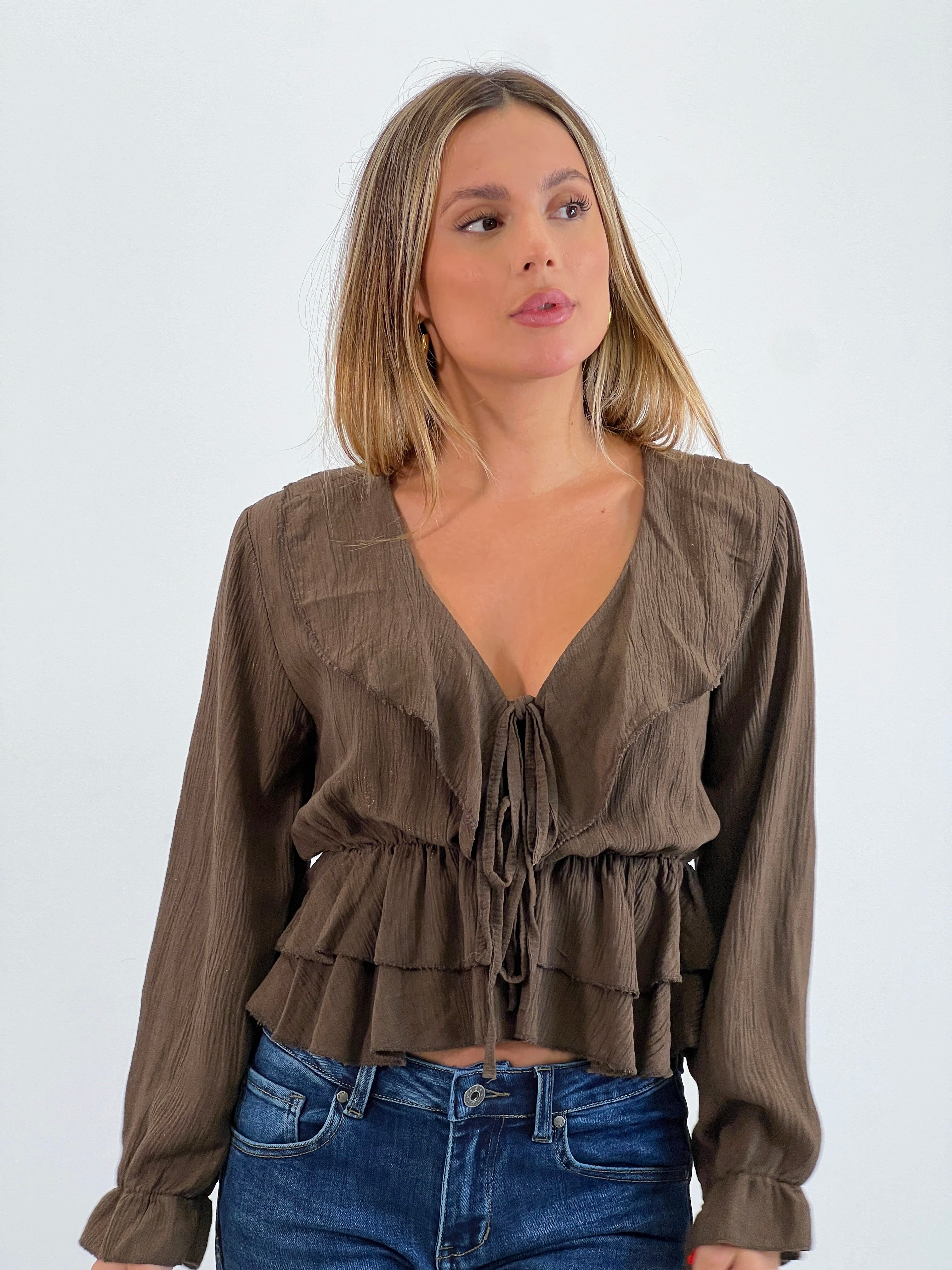 Blusa fruncida cuerda volante - Zebra&Maduixa®