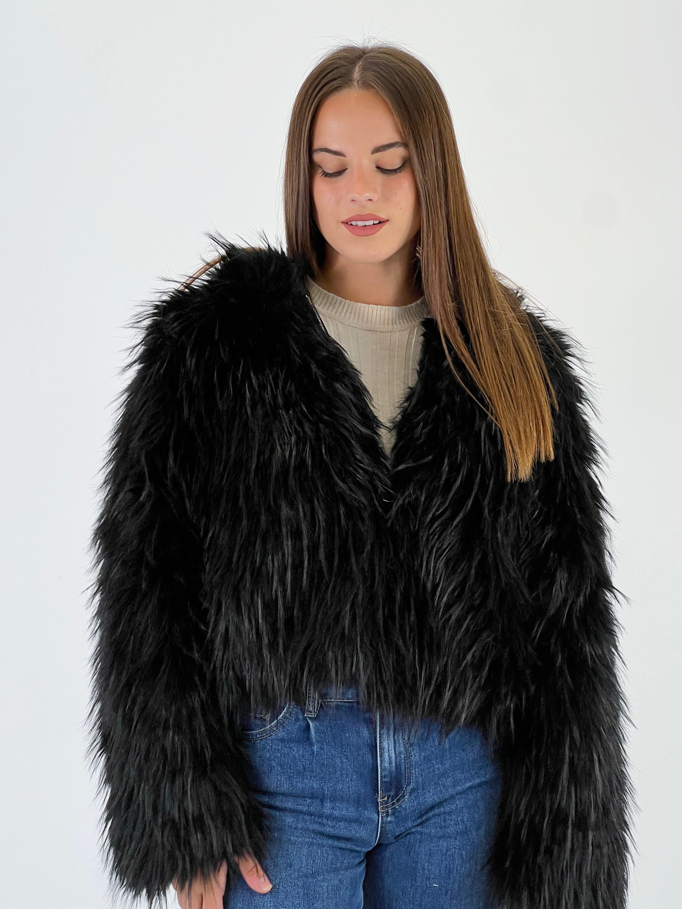 Chaqueta efecto pelo capucha - Zebra&Maduixa®