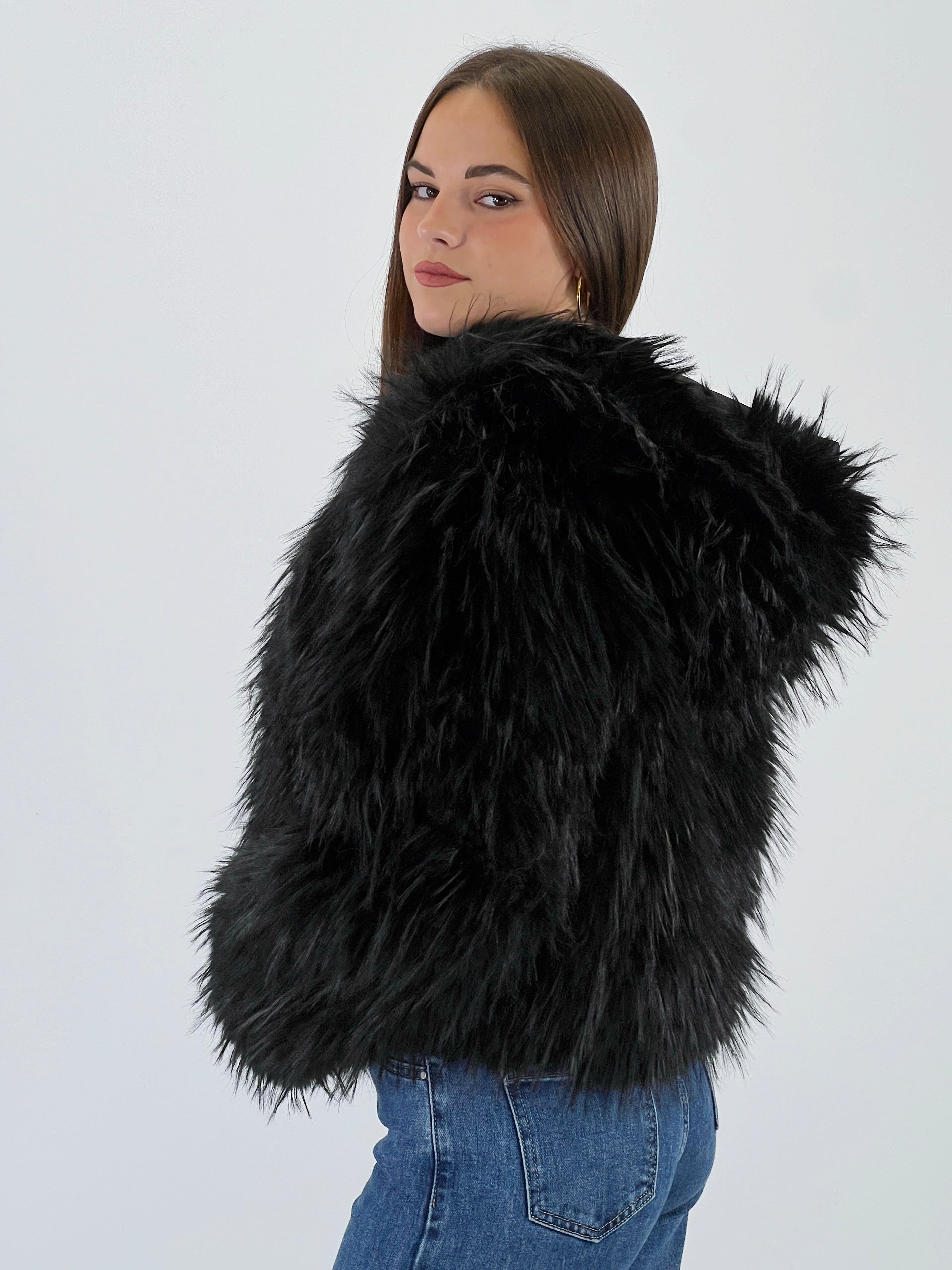 Chaqueta efecto pelo capucha - Zebra&Maduixa®