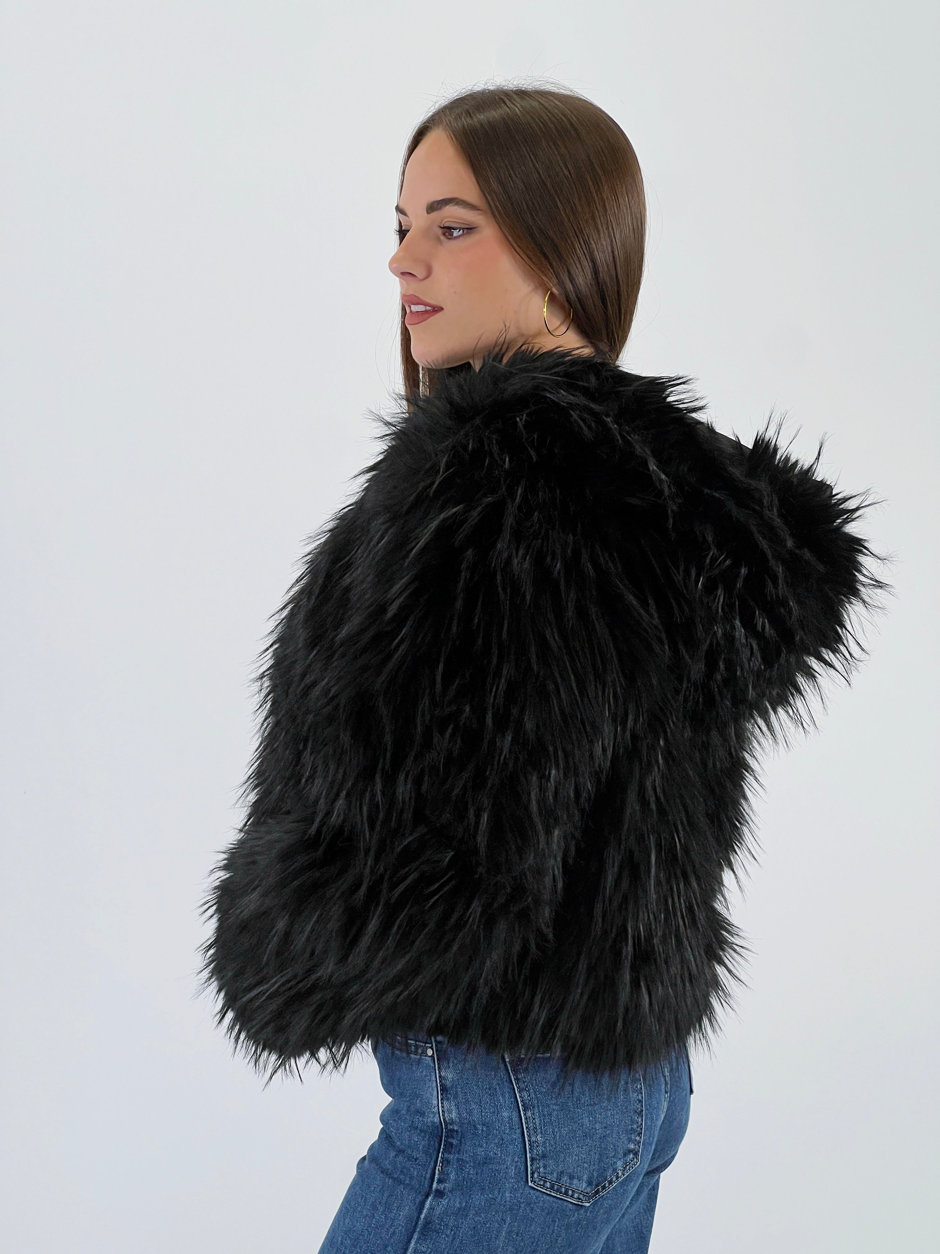 Chaqueta efecto pelo capucha - Zebra&Maduixa®