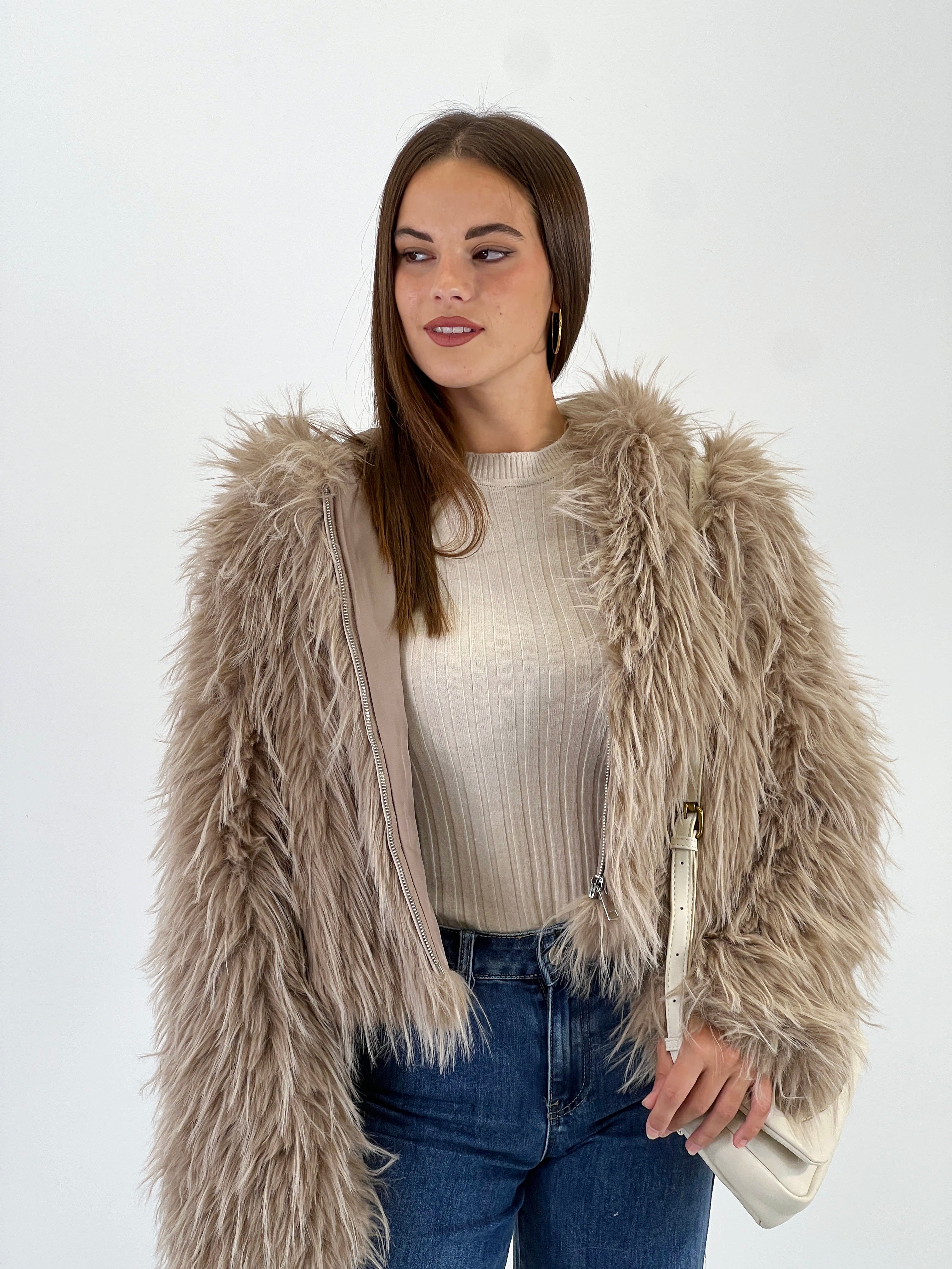 Chaqueta efecto pelo capucha - Zebra&Maduixa®