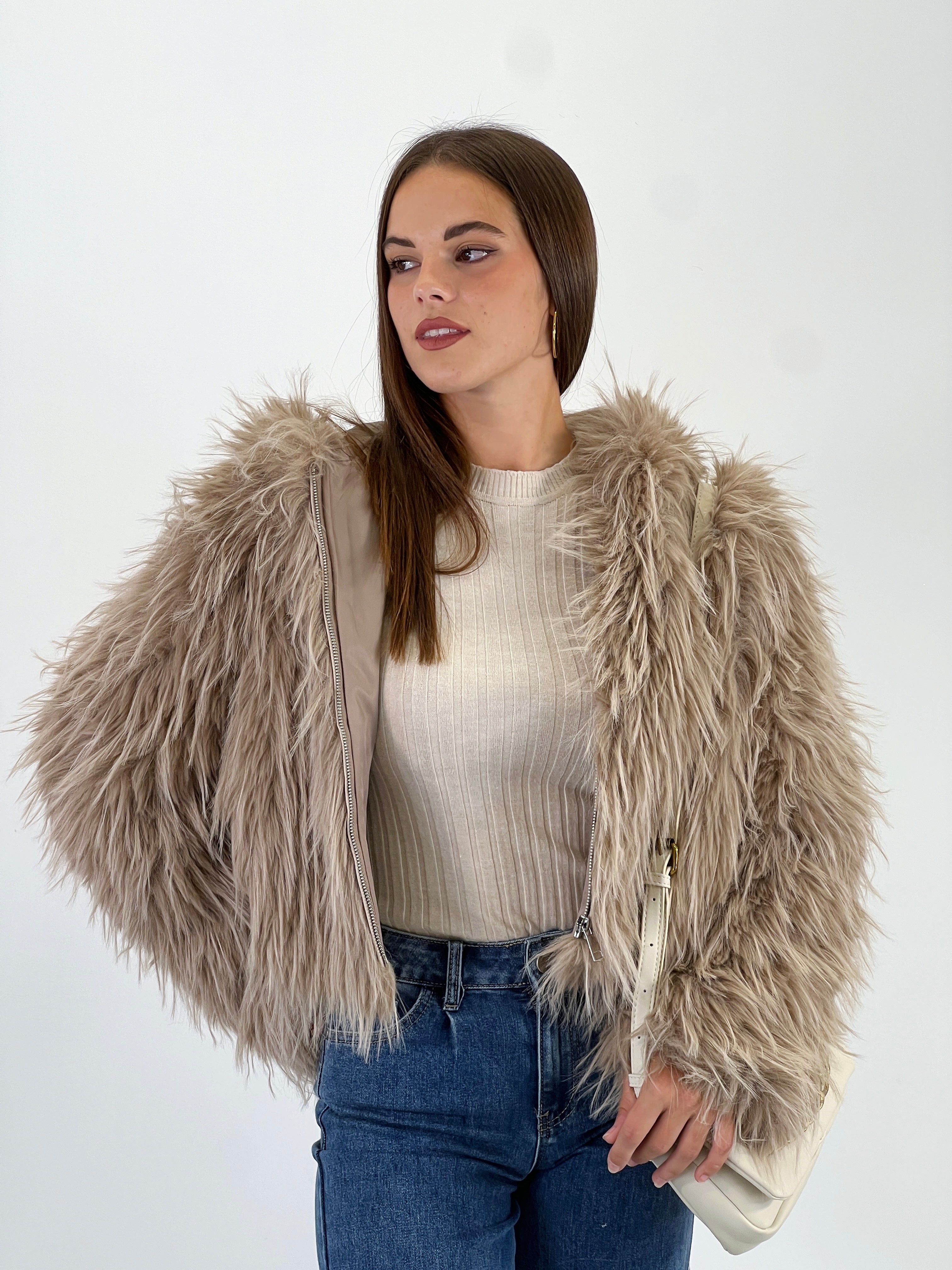 Chaqueta efecto pelo capucha - Zebra&Maduixa®