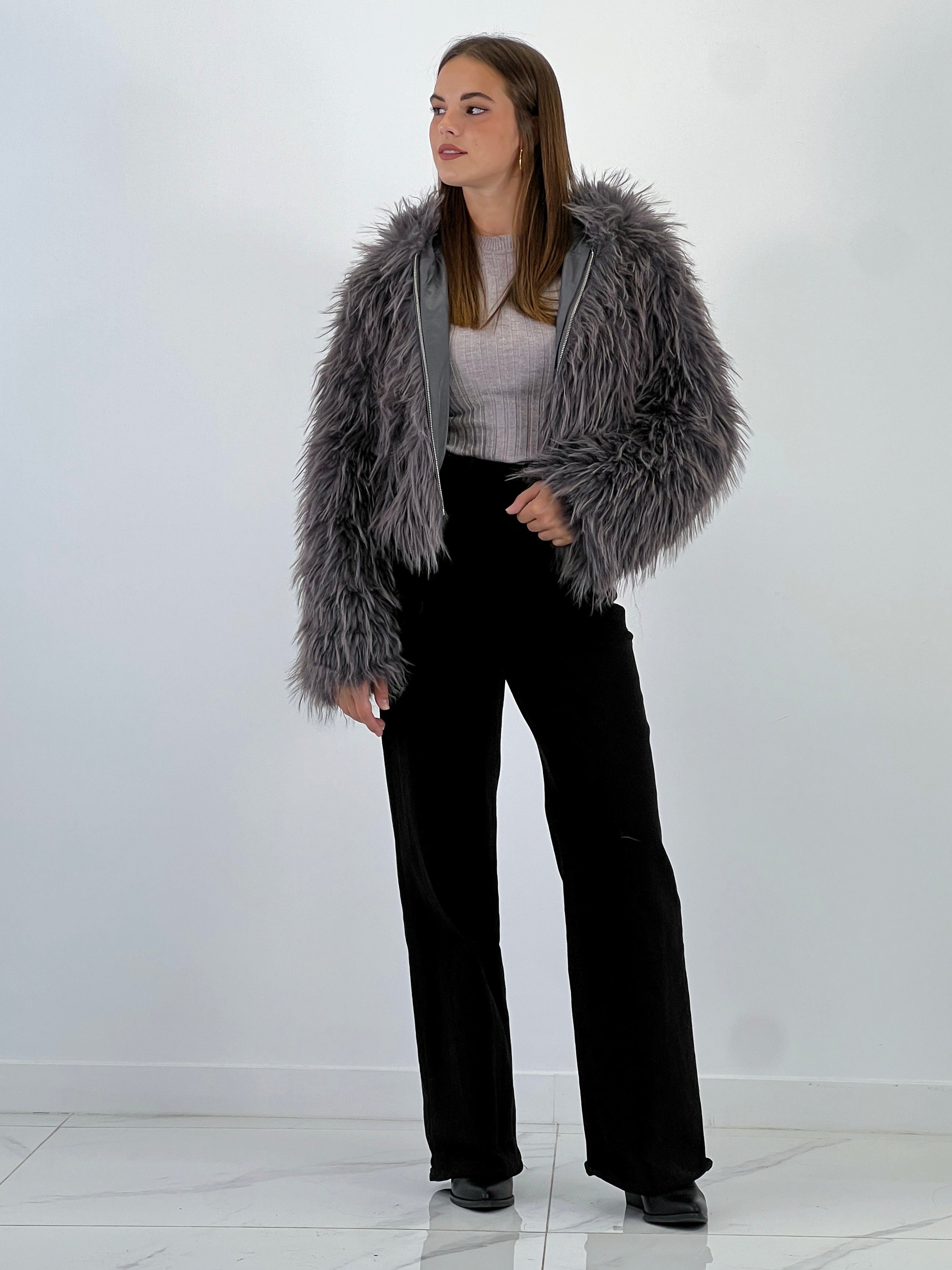 Chaqueta efecto pelo capucha - Zebra&Maduixa®