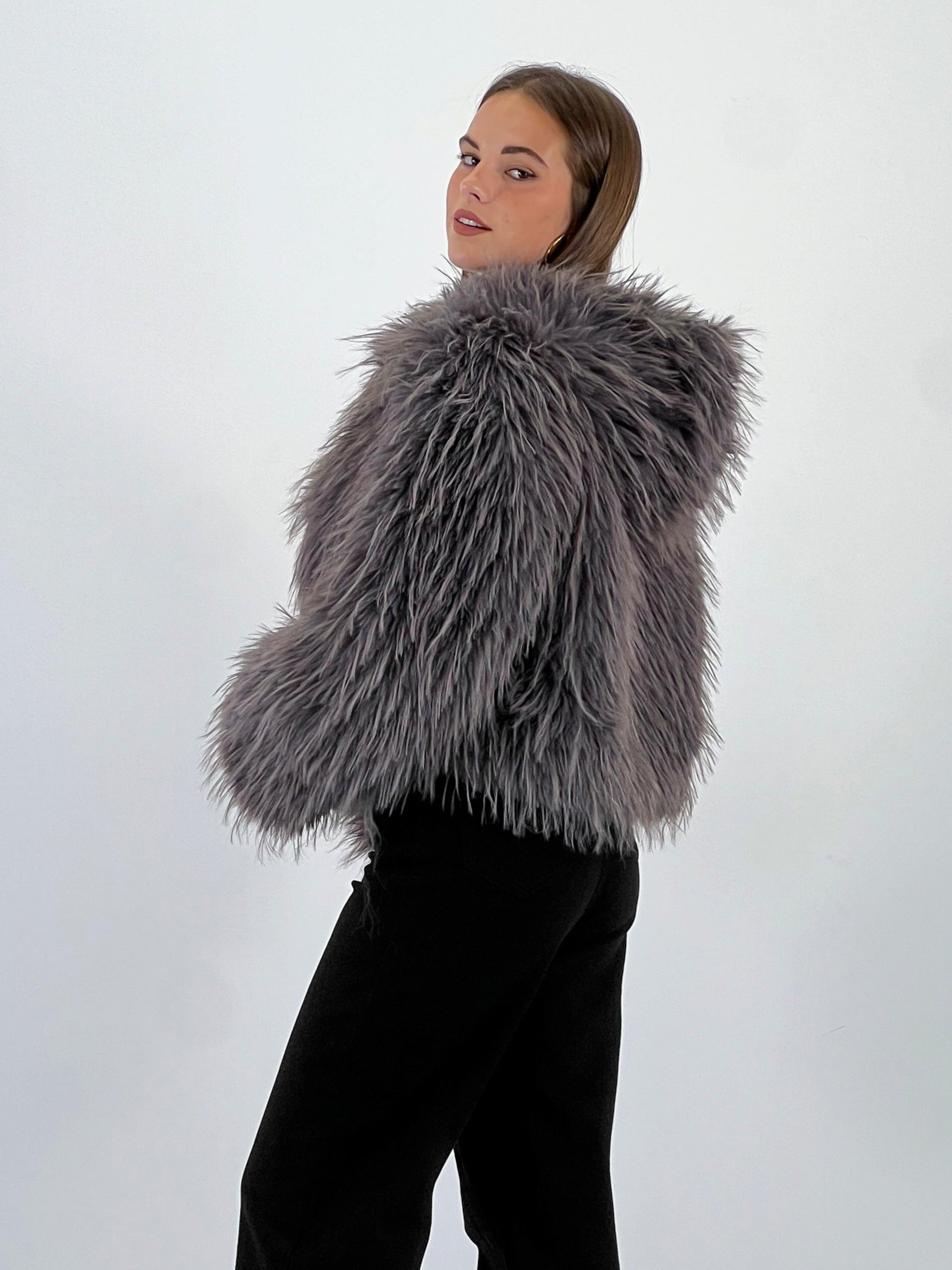 Chaqueta efecto pelo capucha - Zebra&Maduixa®