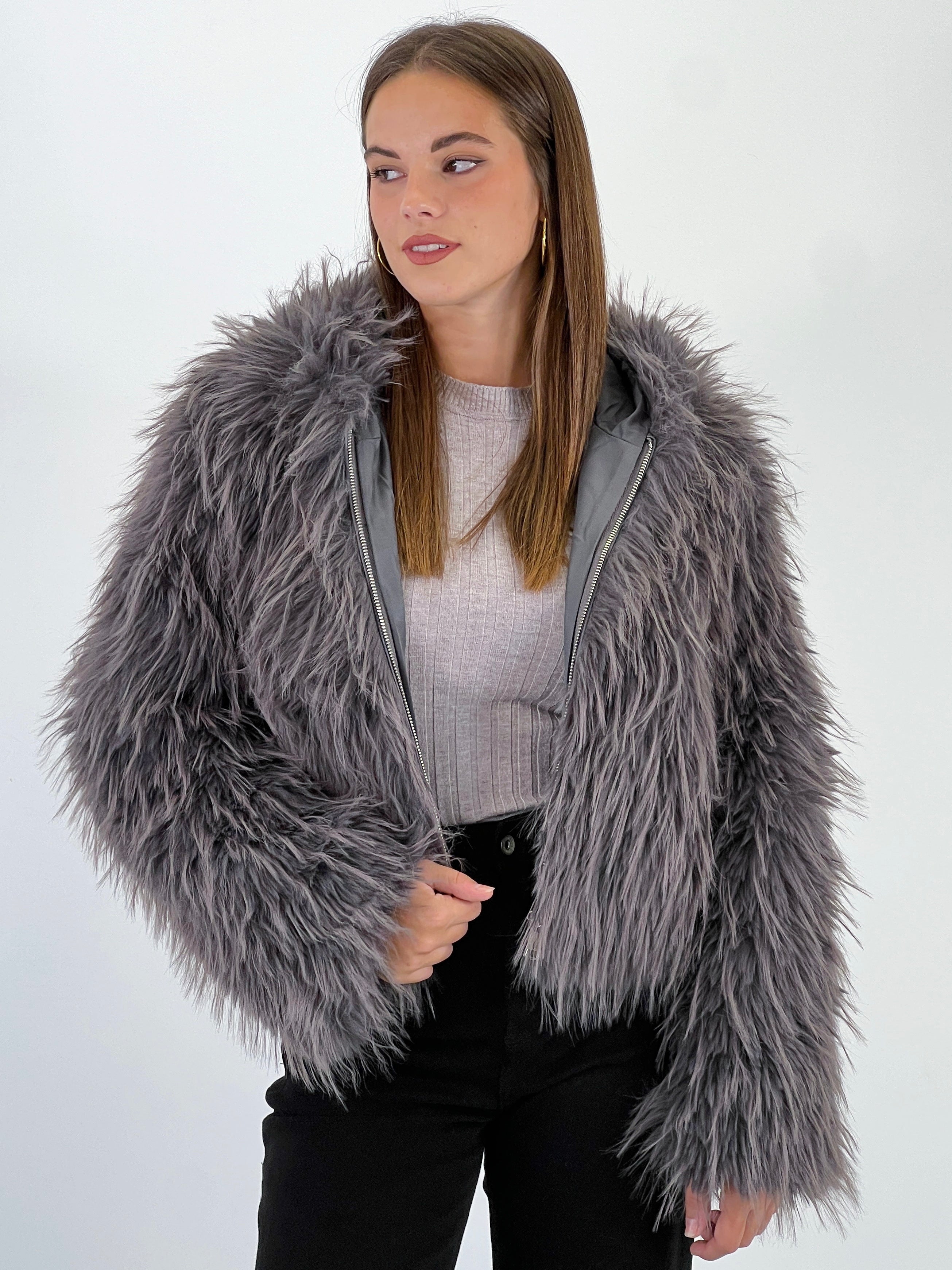 Chaqueta efecto pelo capucha - Zebra&Maduixa®