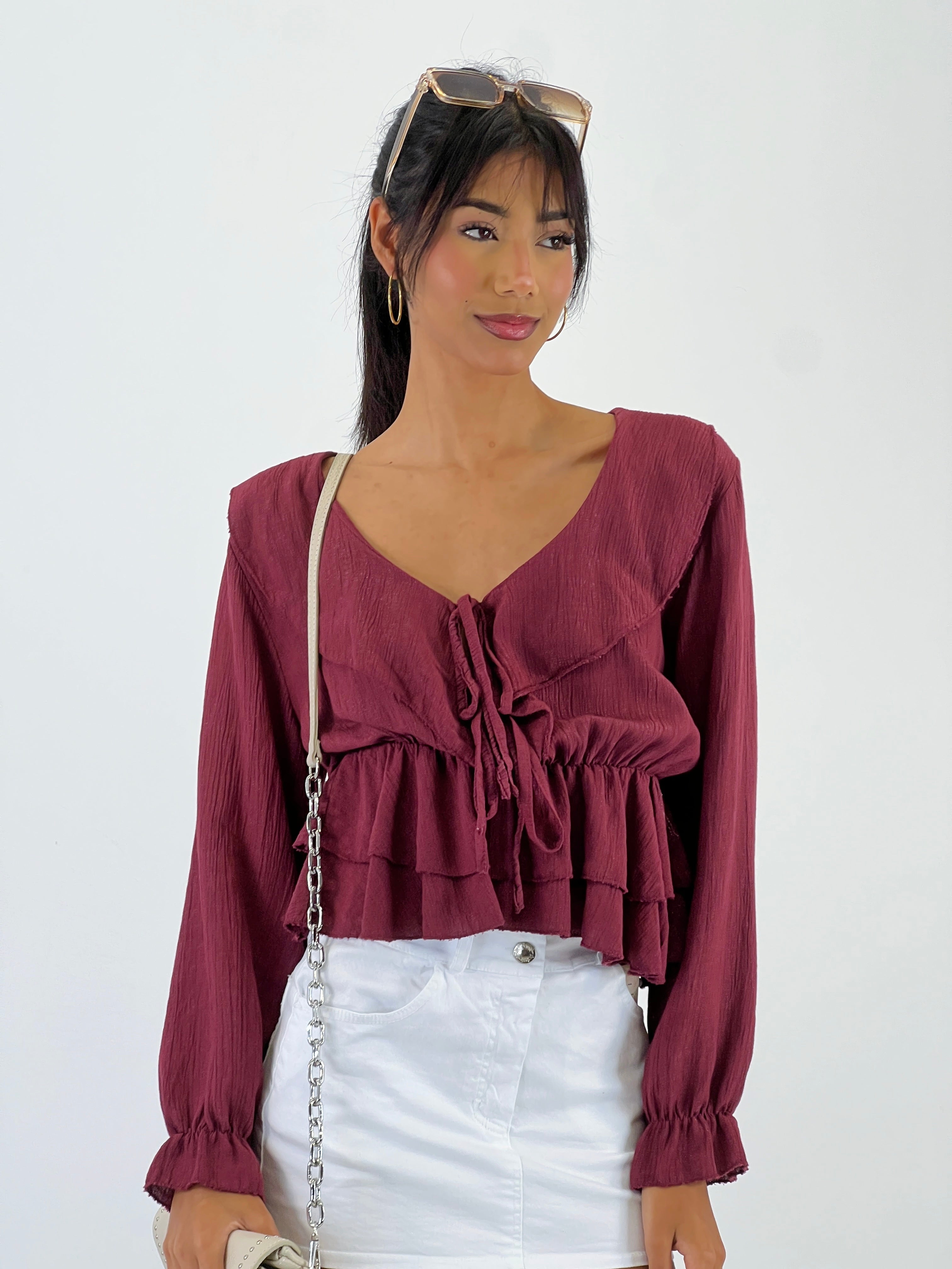 Blusa fruncida cuerda volante - Zebra&Maduixa®