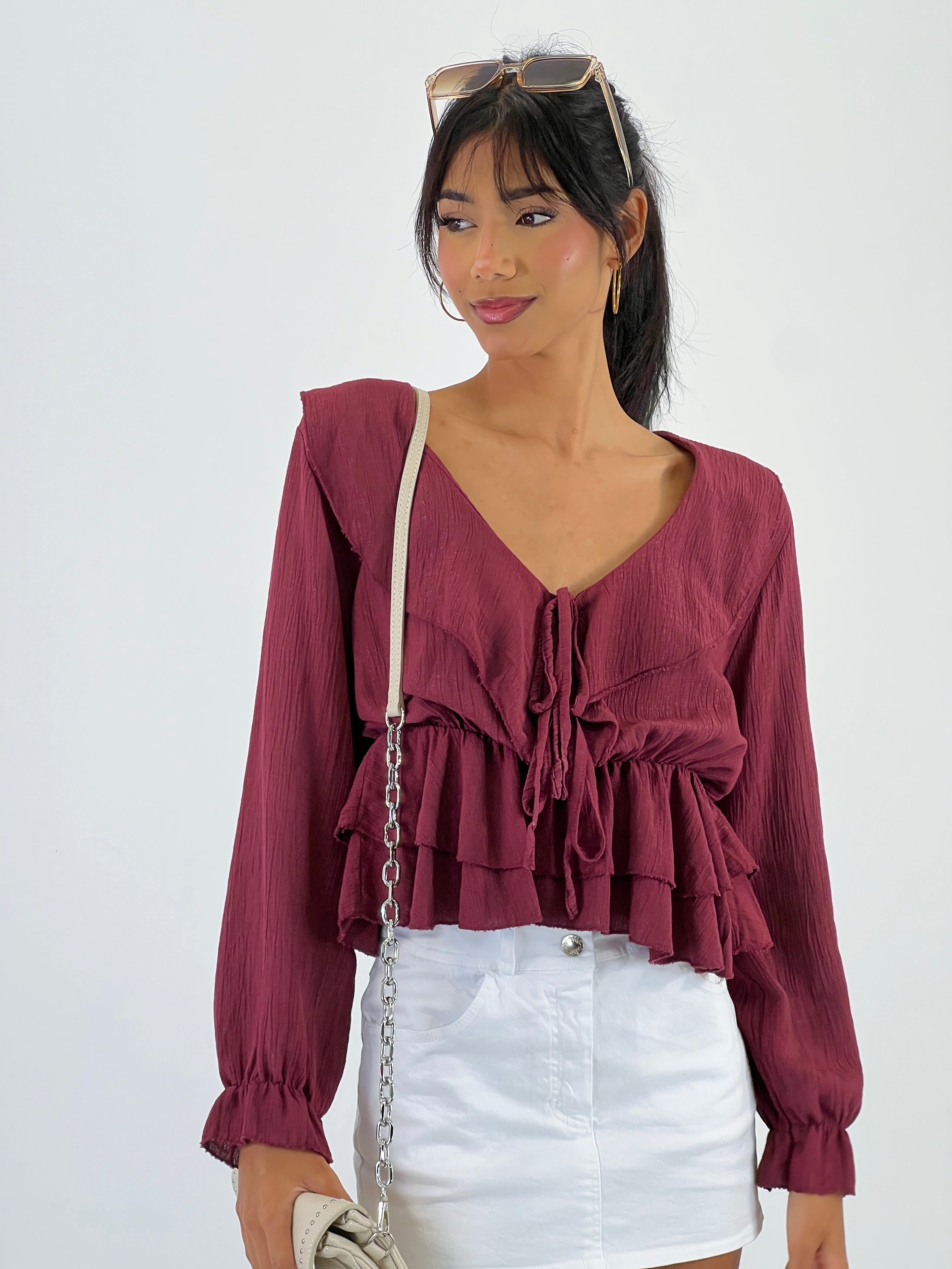 Blusa fruncida cuerda volante - Zebra&Maduixa®