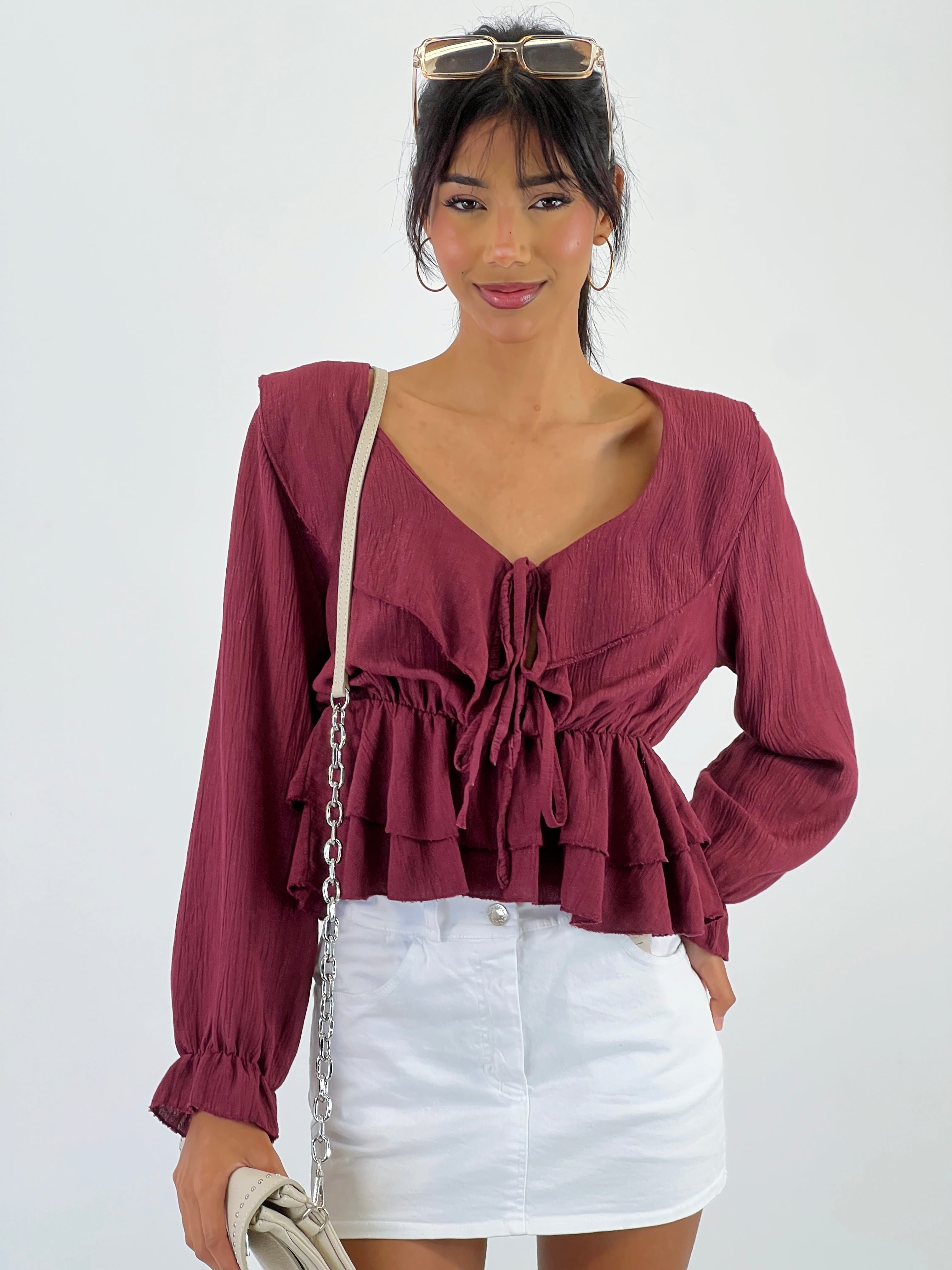 Blusa fruncida cuerda volante - Zebra&Maduixa®