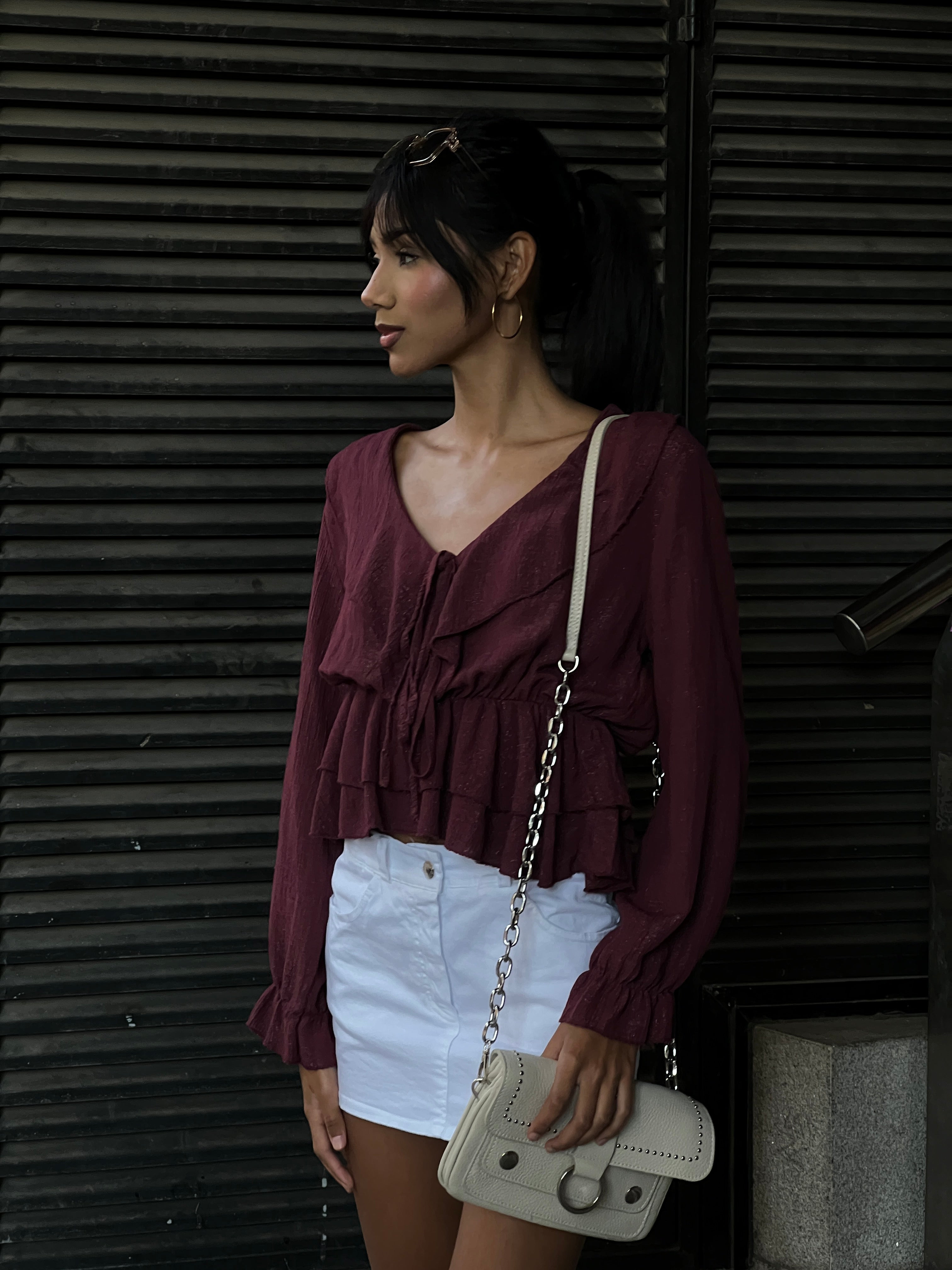 Blusa fruncida cuerda volante - Zebra&Maduixa®