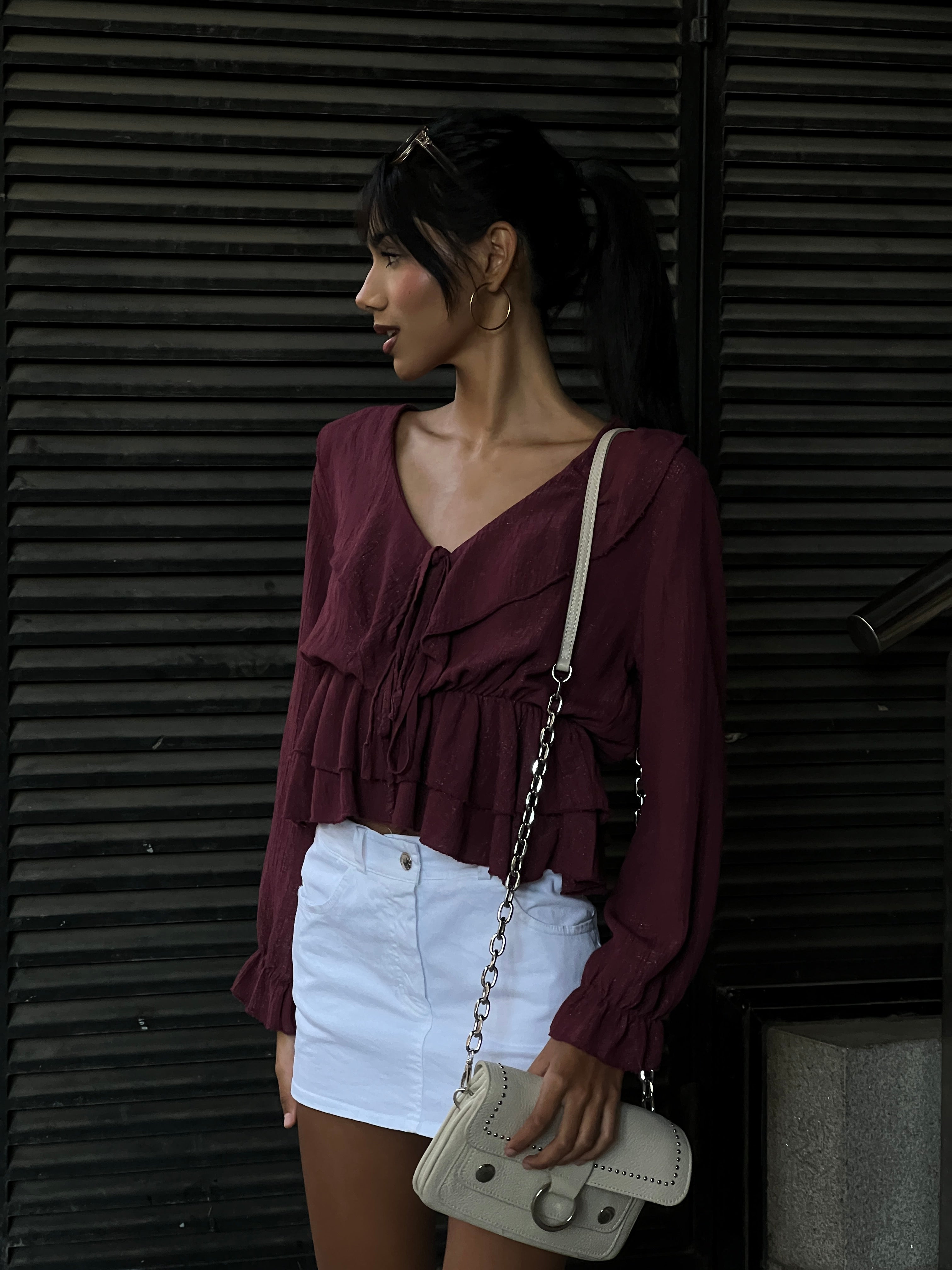 Blusa fruncida cuerda volante - Zebra&Maduixa®