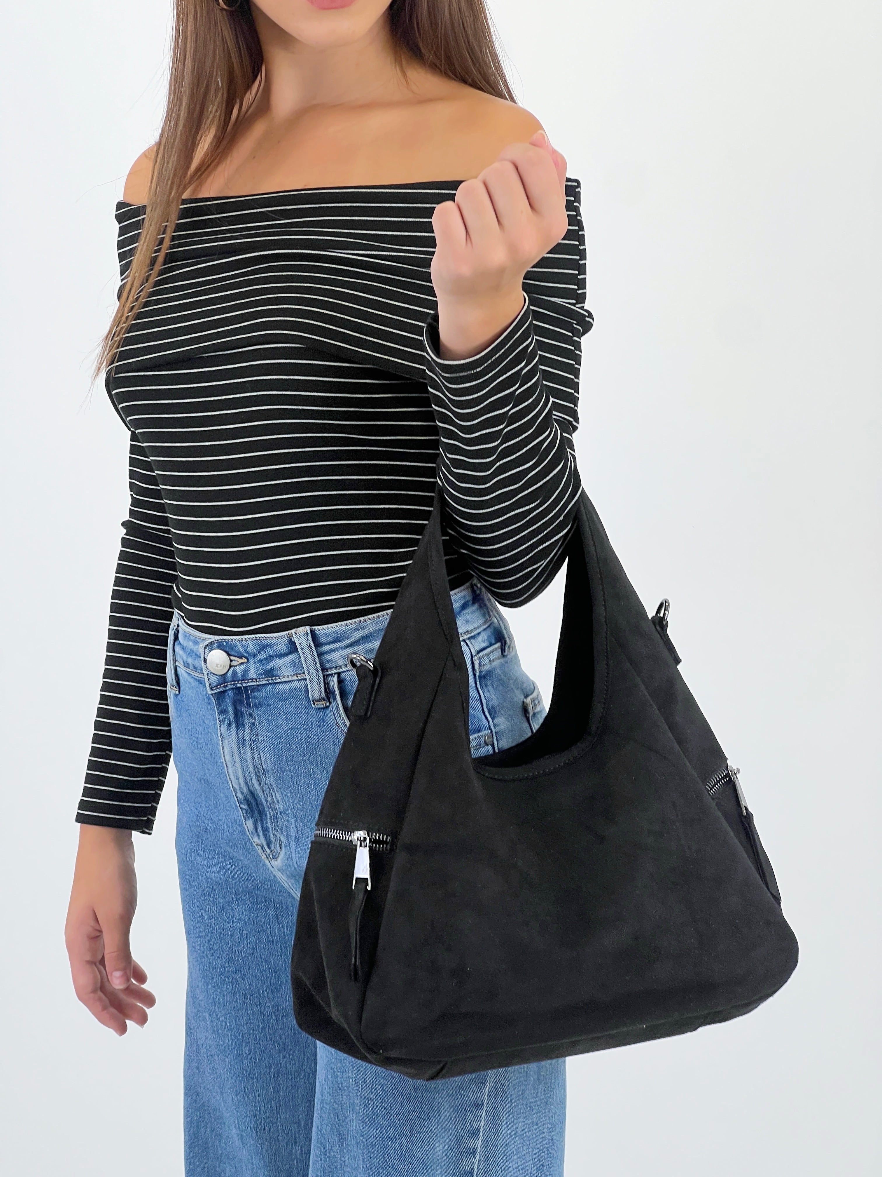 Boat neck striped jersey