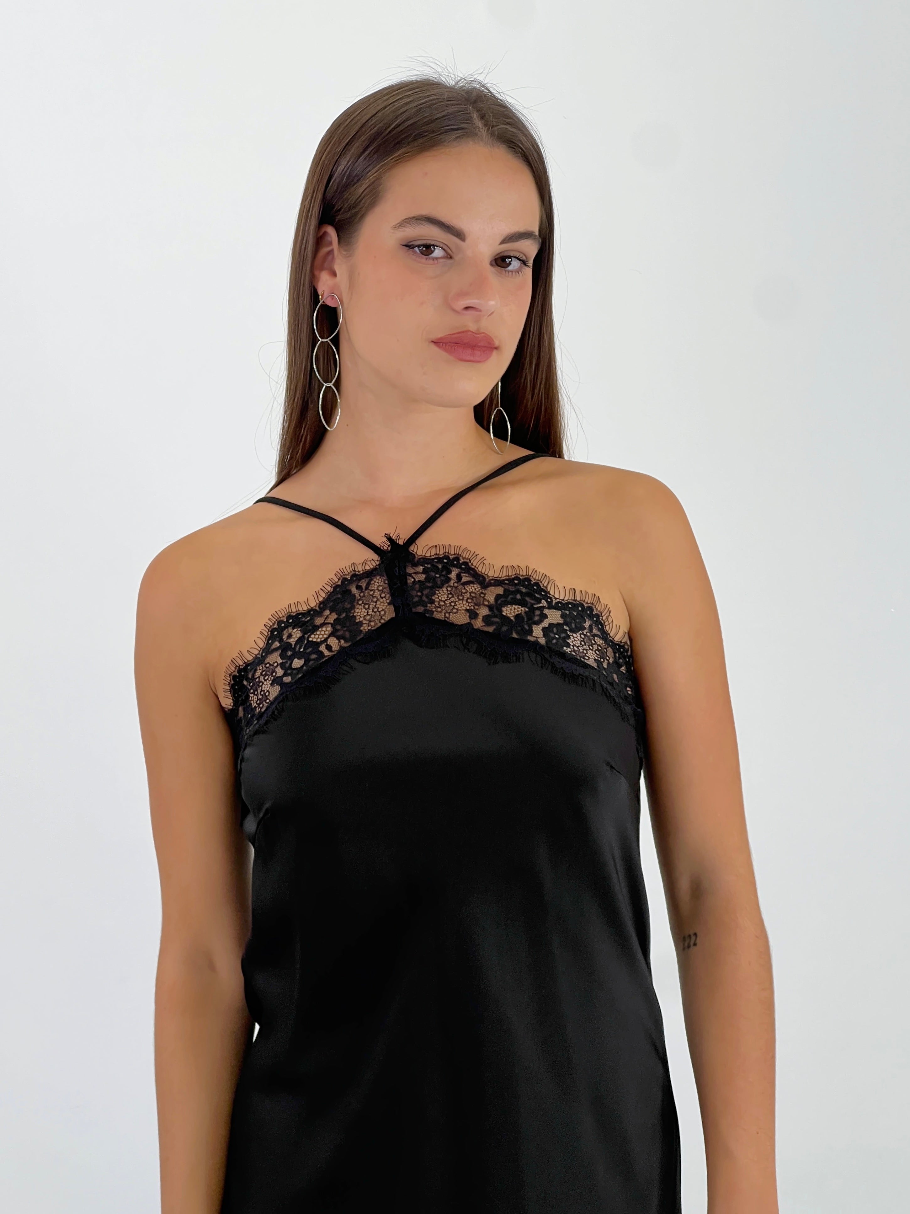 Satin lace dress