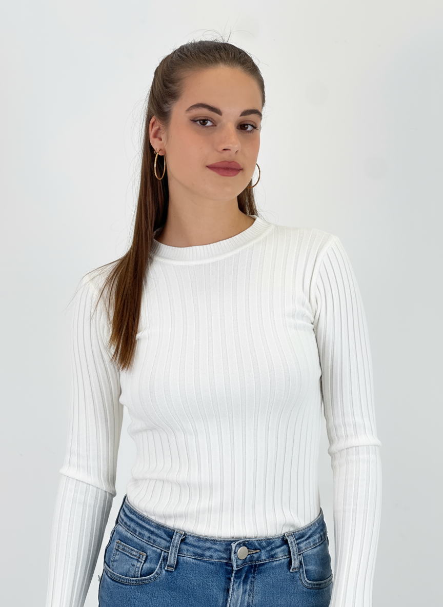 Jersey canalé cuello redondo - Zebra&Maduixa®