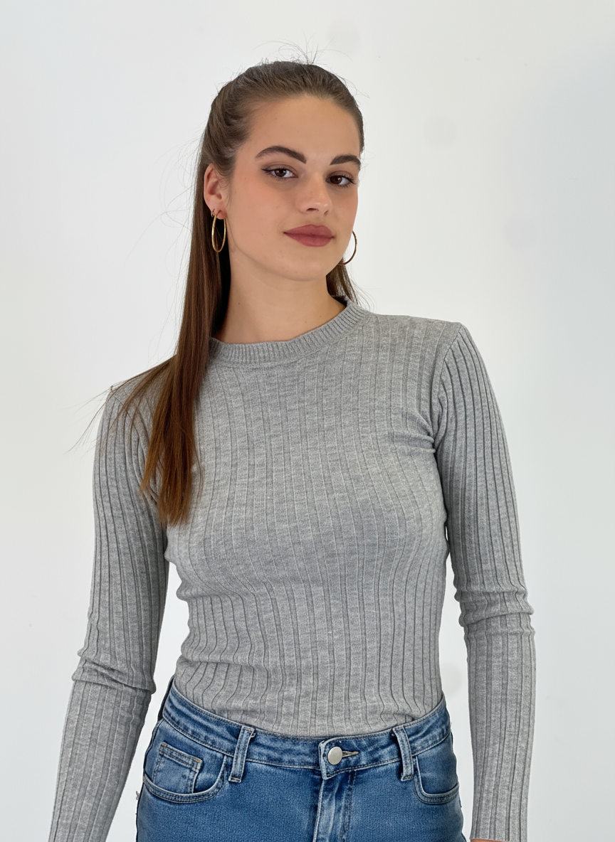 Jersey canalé cuello redondo - Zebra&Maduixa®